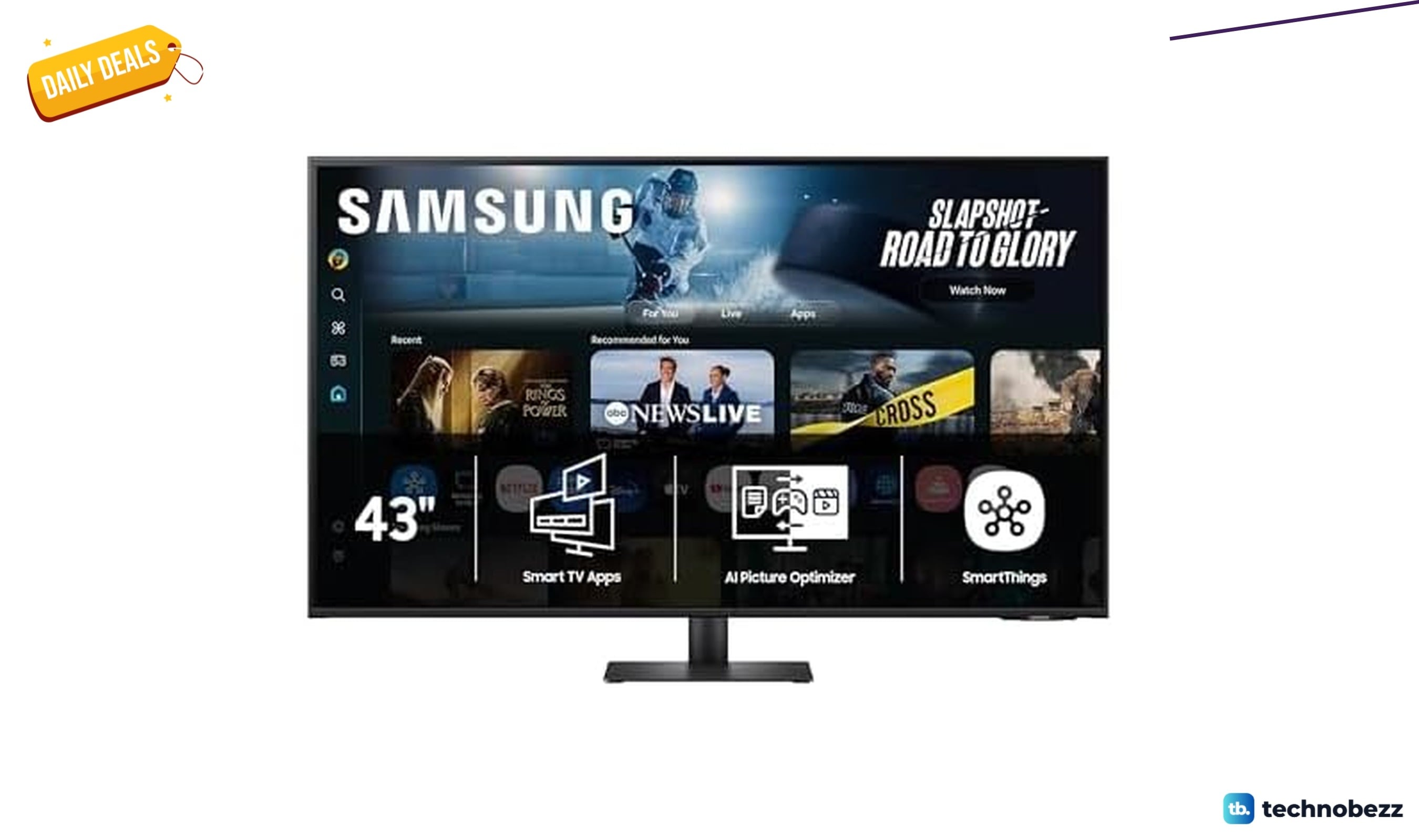 Samsung 43" 4K UHD M70F Smart Monitor is $279.99 at Woot