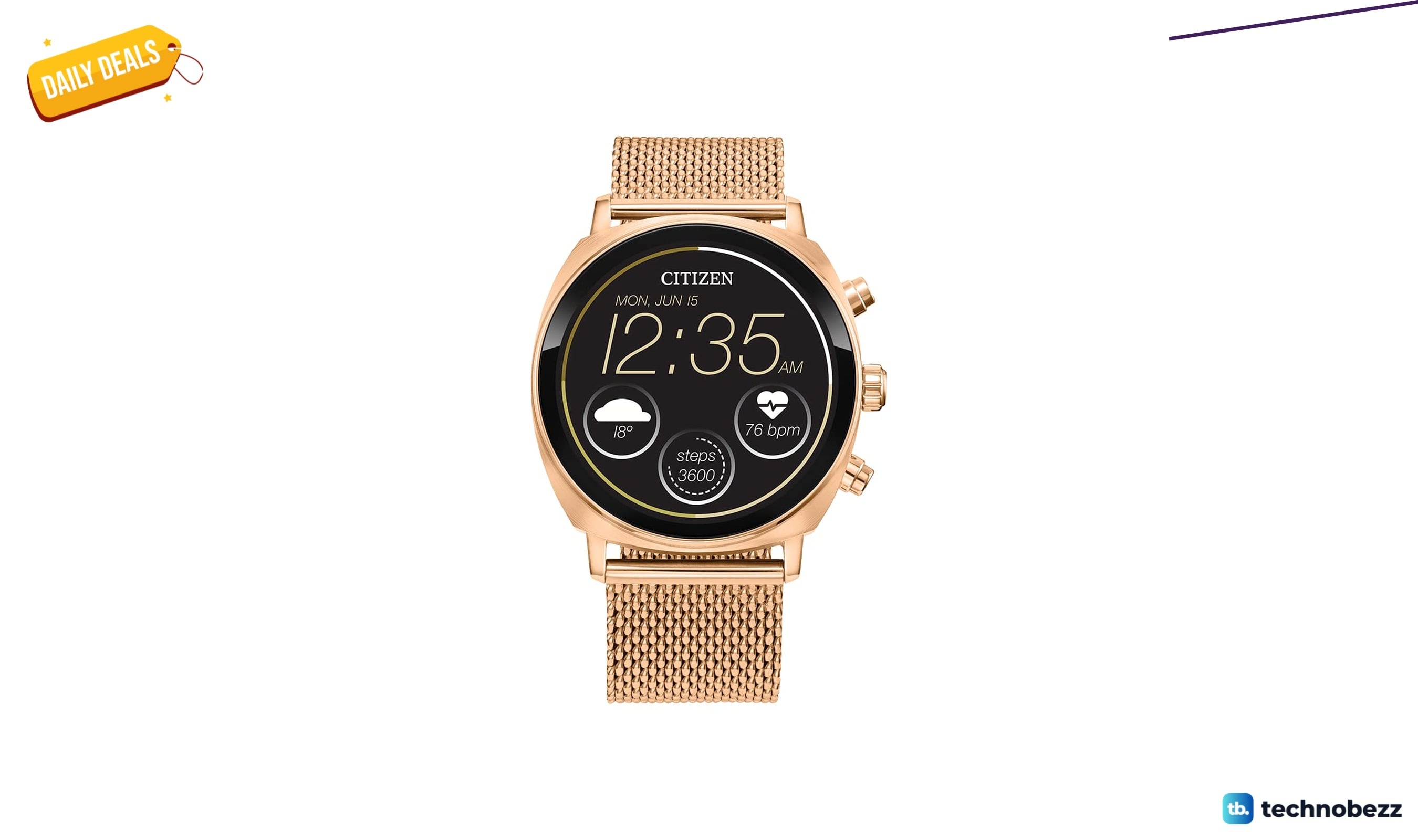 Citizen CZ Smart PQ2 41MM Unisex Smartwatch drops to $205.43 on Amazon