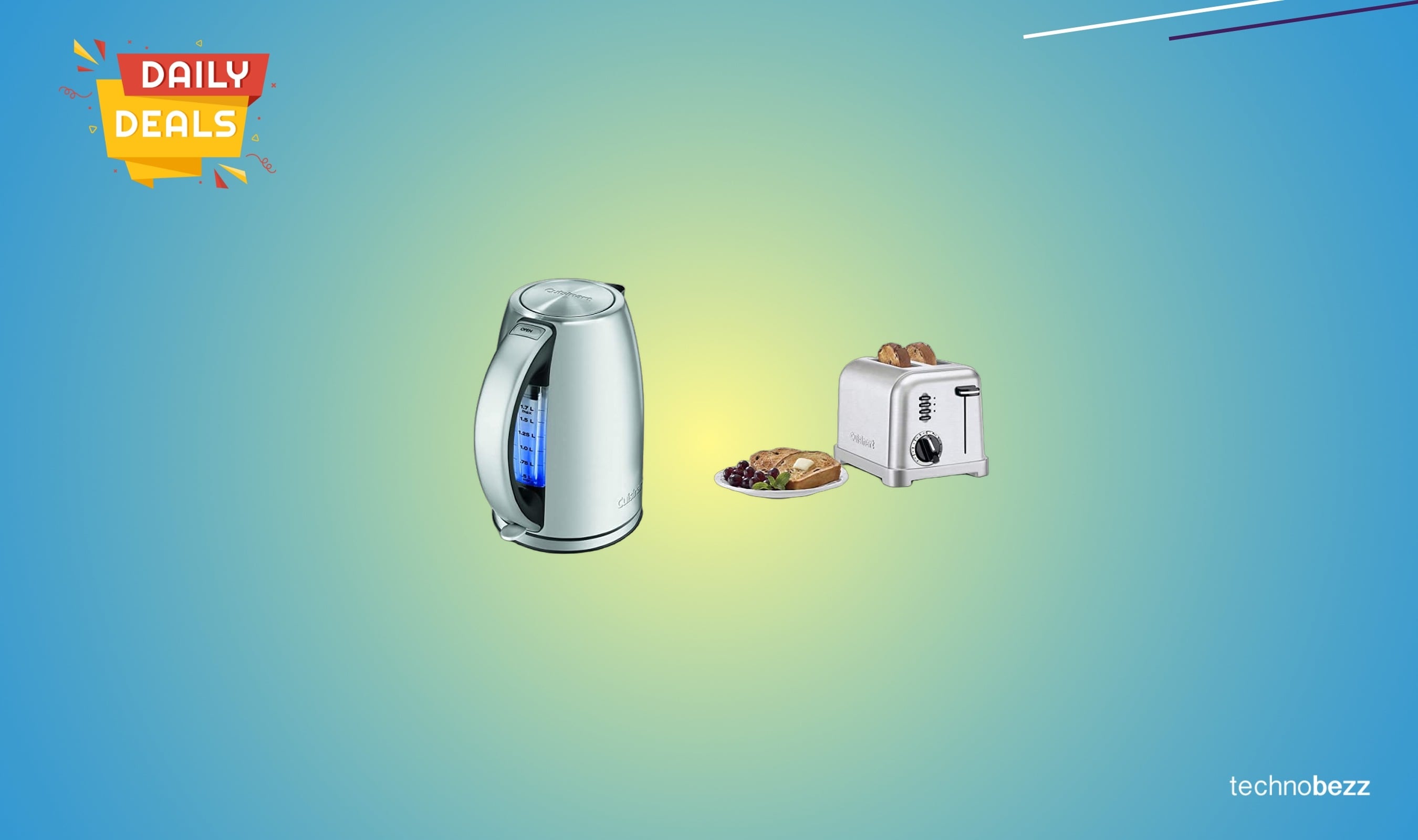 Cuisinart Cordless Electric Kettle and Toaster Set Drops to $127.91