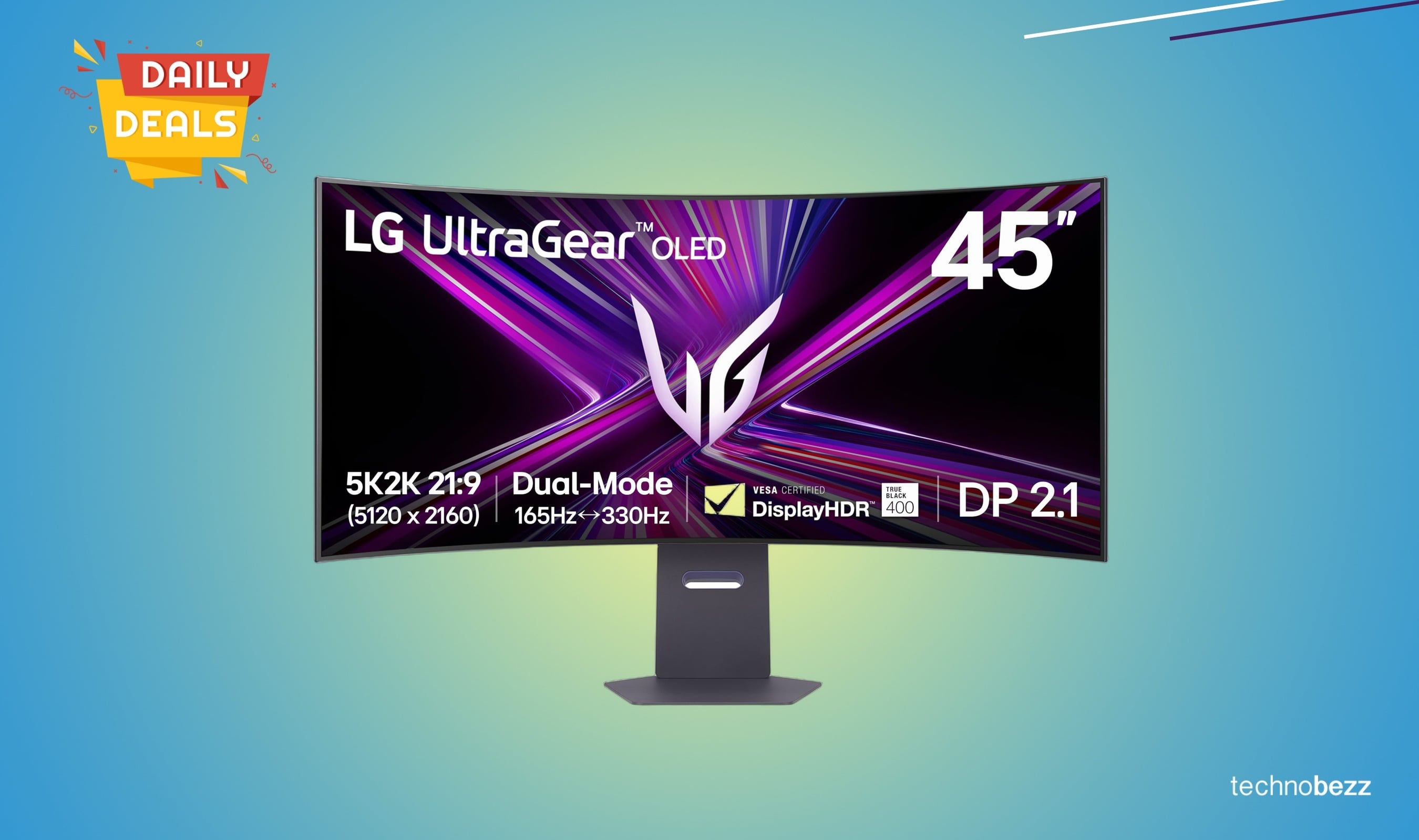 LG 45GX950A-B Ultragear OLED gaming monitor drops to $1424.99