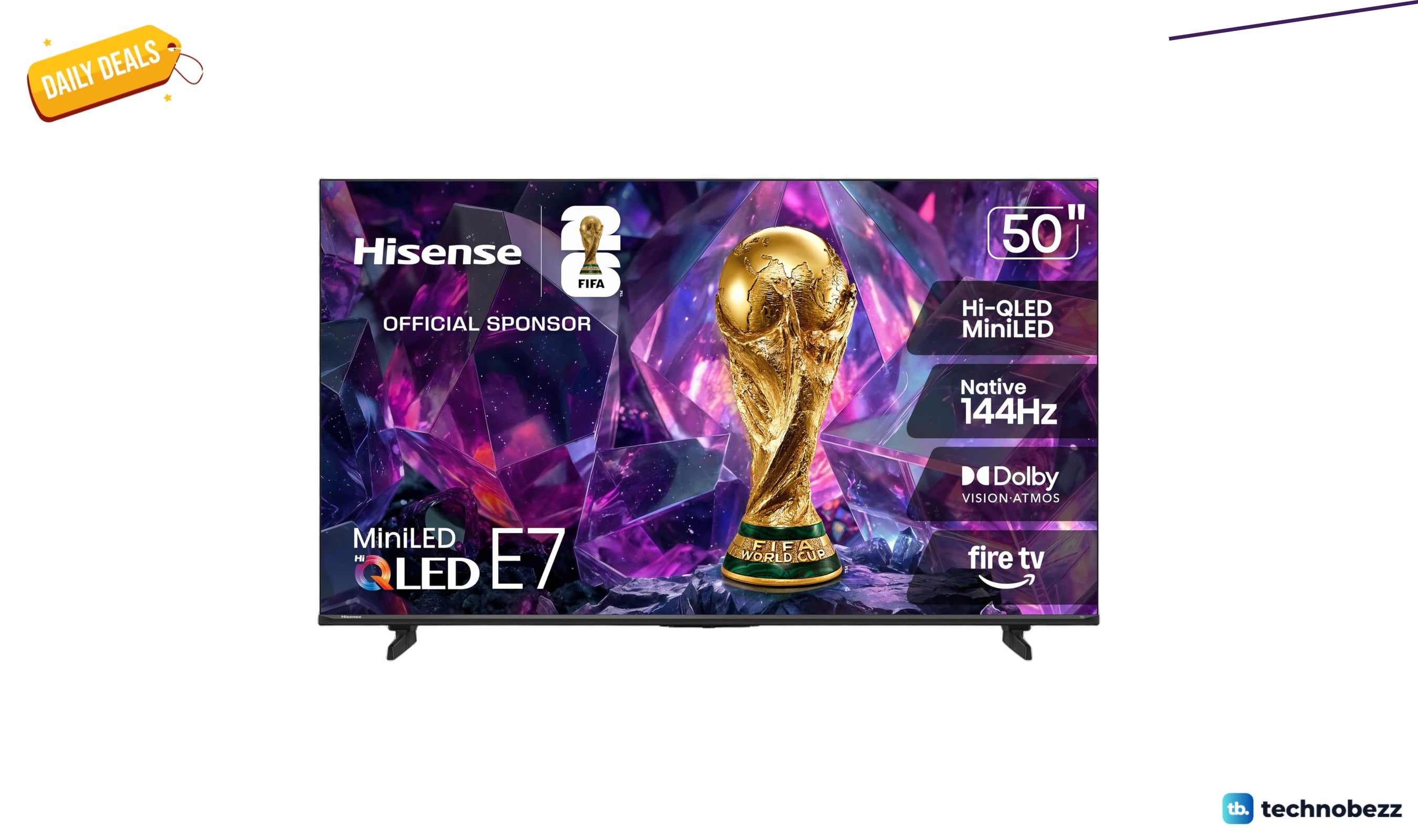 Hisense 50 Inch E7 Cinema Hi-QLED Mini-LED 4K TV drops to $429.99