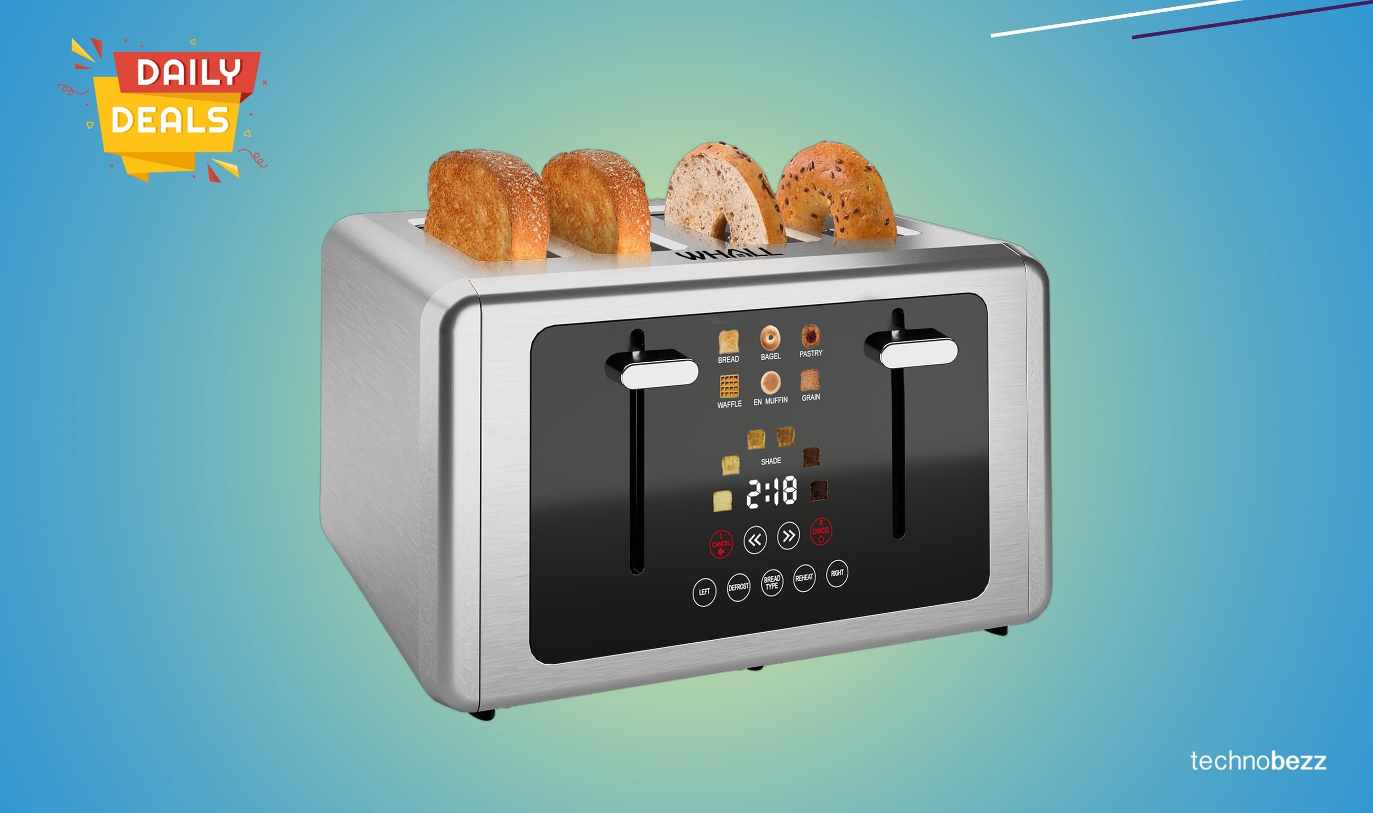 Whall 4 Slice Touch Screen Toaster drops to $64.80 on Amazon