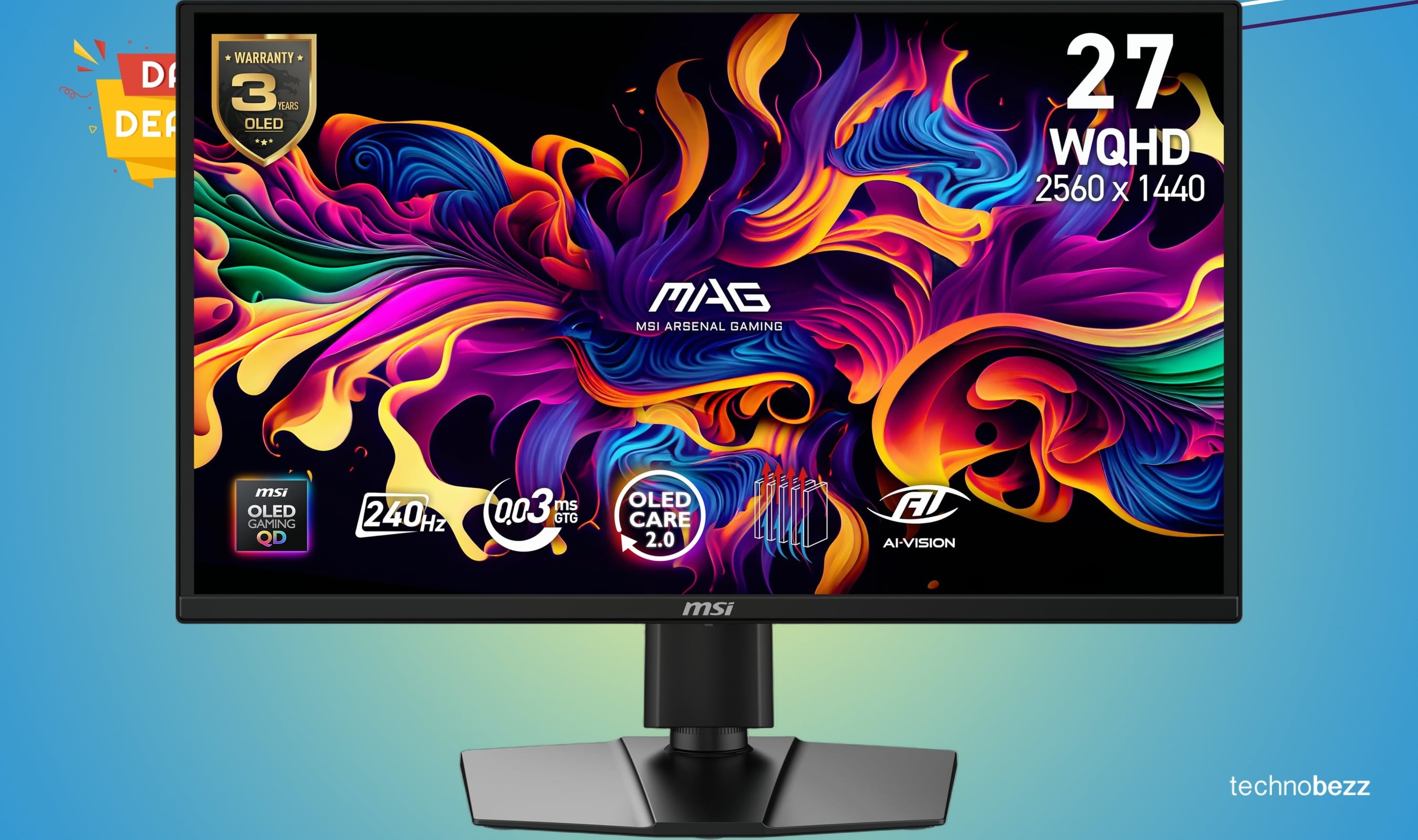 MSI MAG 272QP QD-OLED gaming monitor drops to $389.99