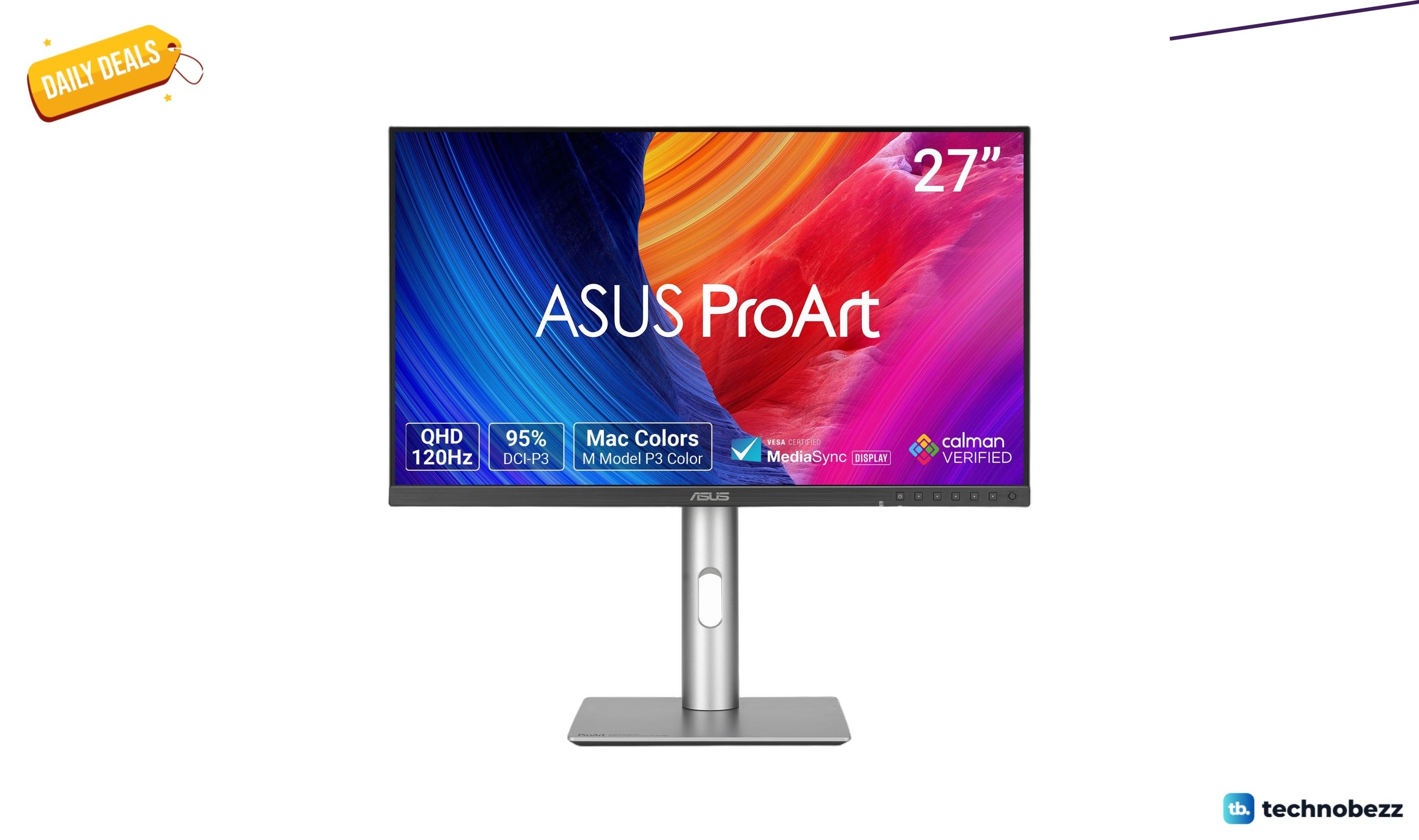 ASUS ProArt Display 27 inch 1440P Monitor drops to $268.98 from $279