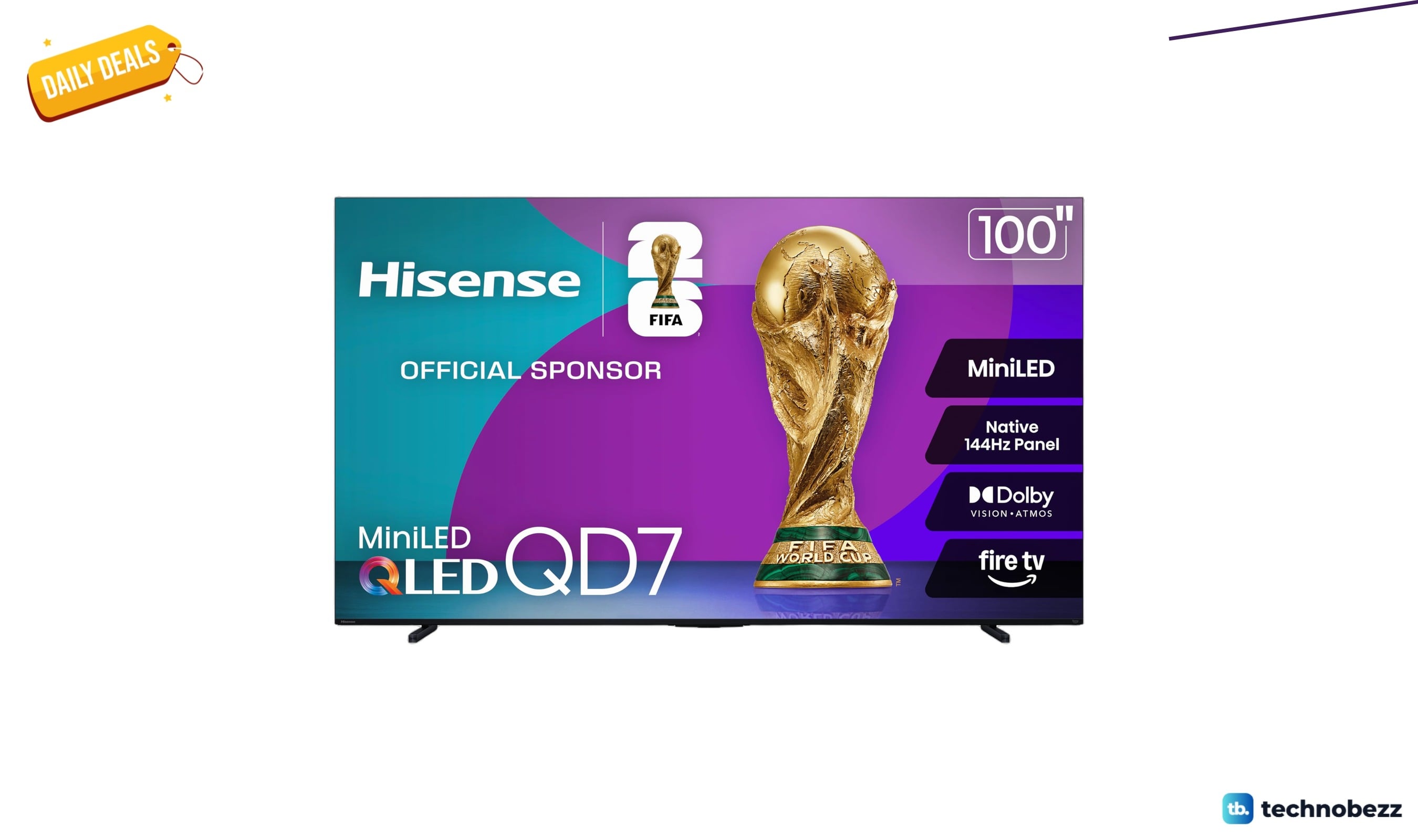 Hisense 100 Inch Class QD7 Mini-LED 4K UHD drops to $1599.99