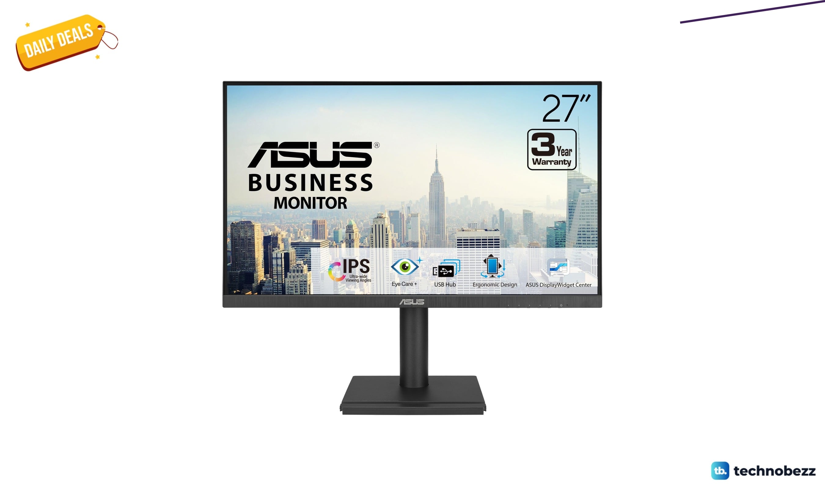 ASUS 27 Inch 1080P Business Monitor with IPS Panel Drops to $179