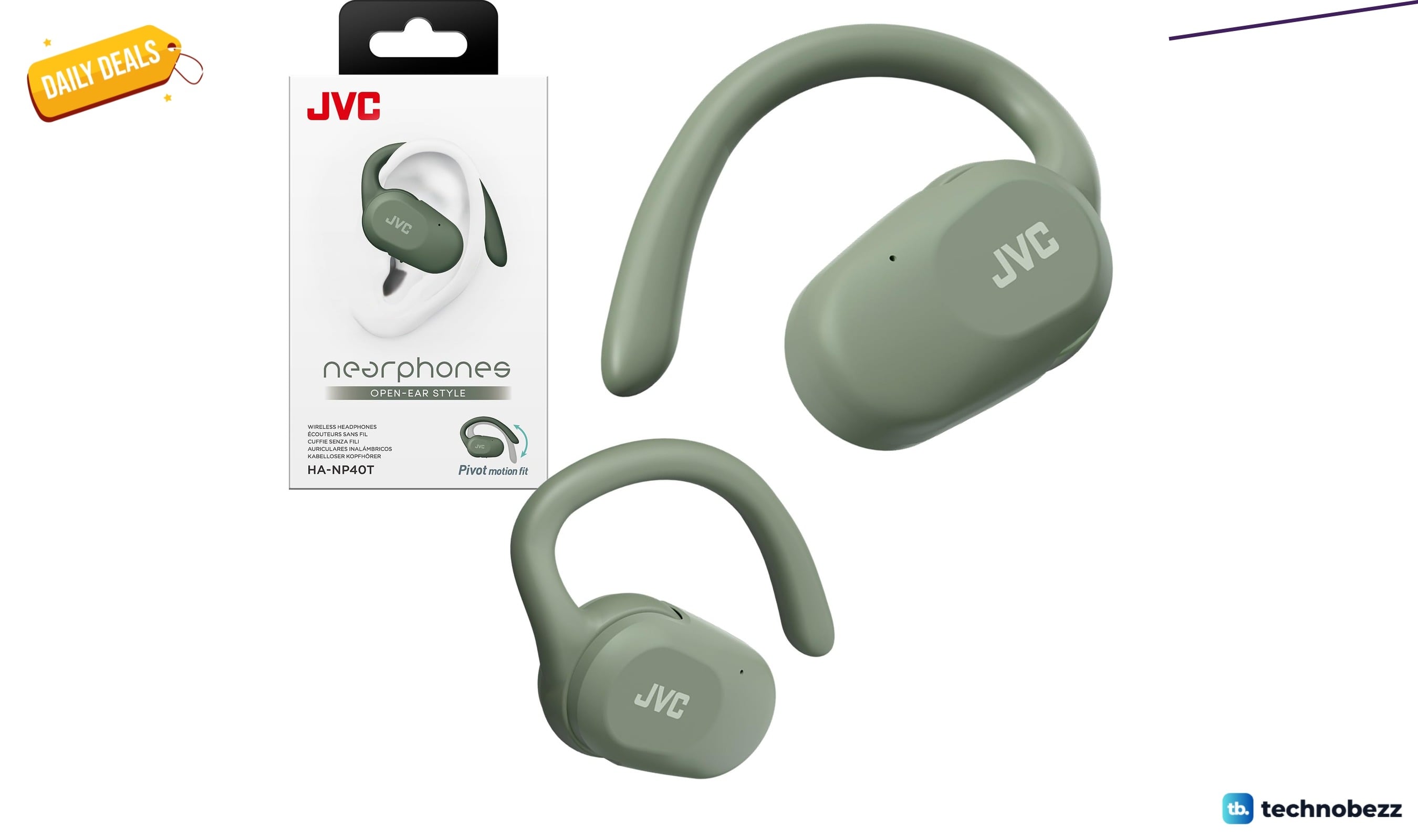 JVC nearphones Open Ear True Wireless Headphones now available from $73.21