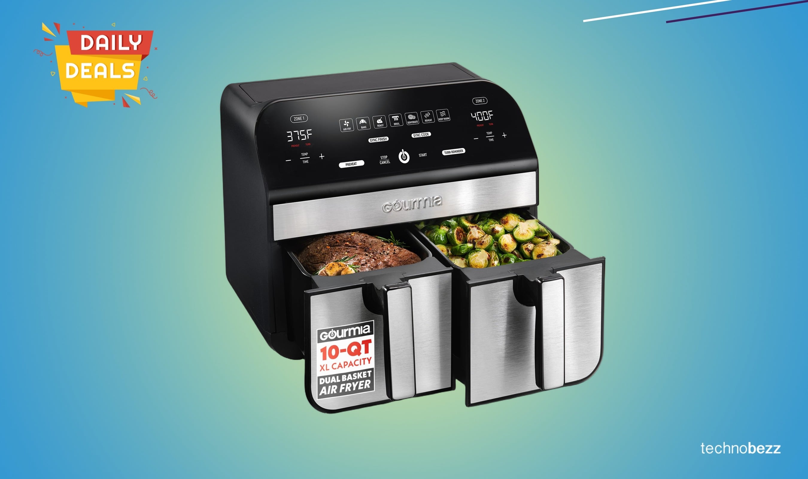 Gourmia Dual Basket Air Fryer hits new low price of $89.99