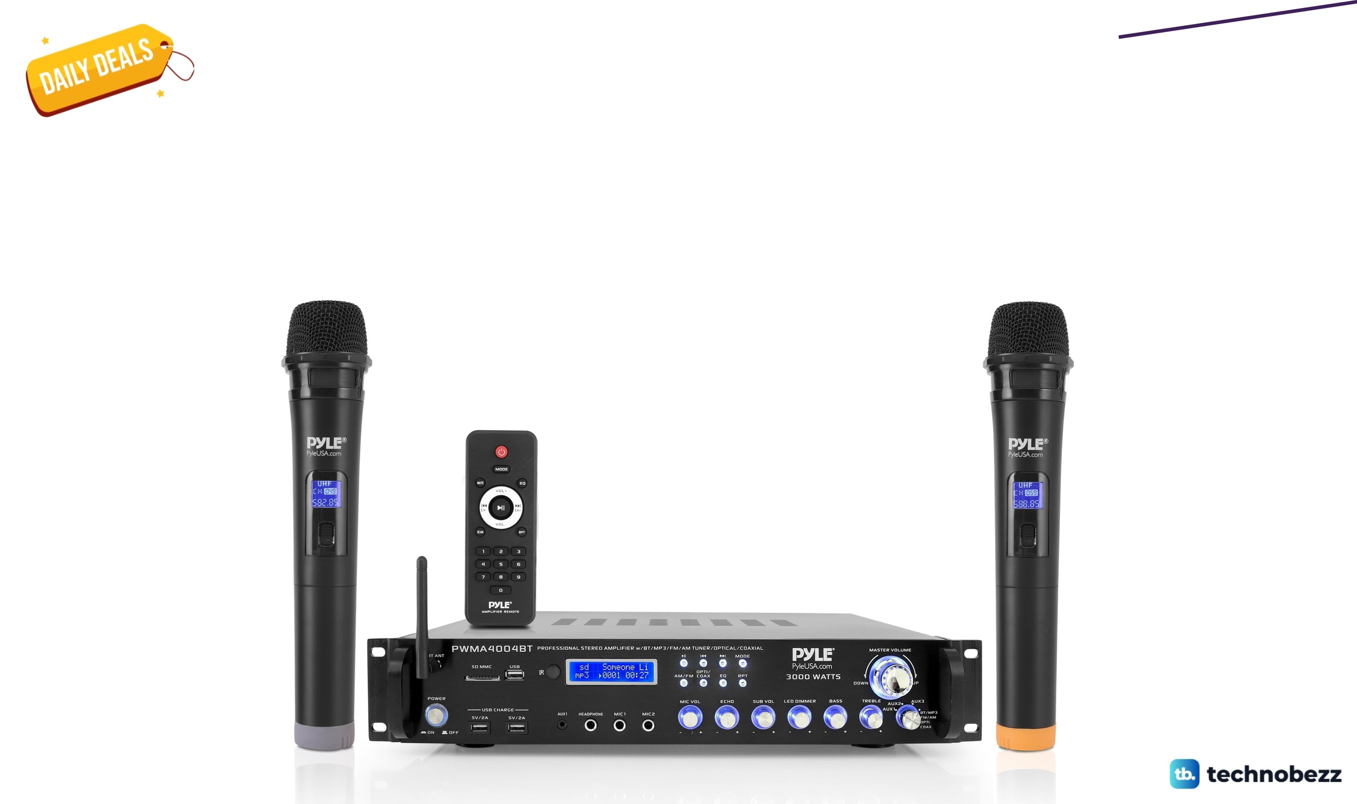 Pyle Bluetooth Multi-Channel Hybrid Pre-Amplifier System drops to $124.54