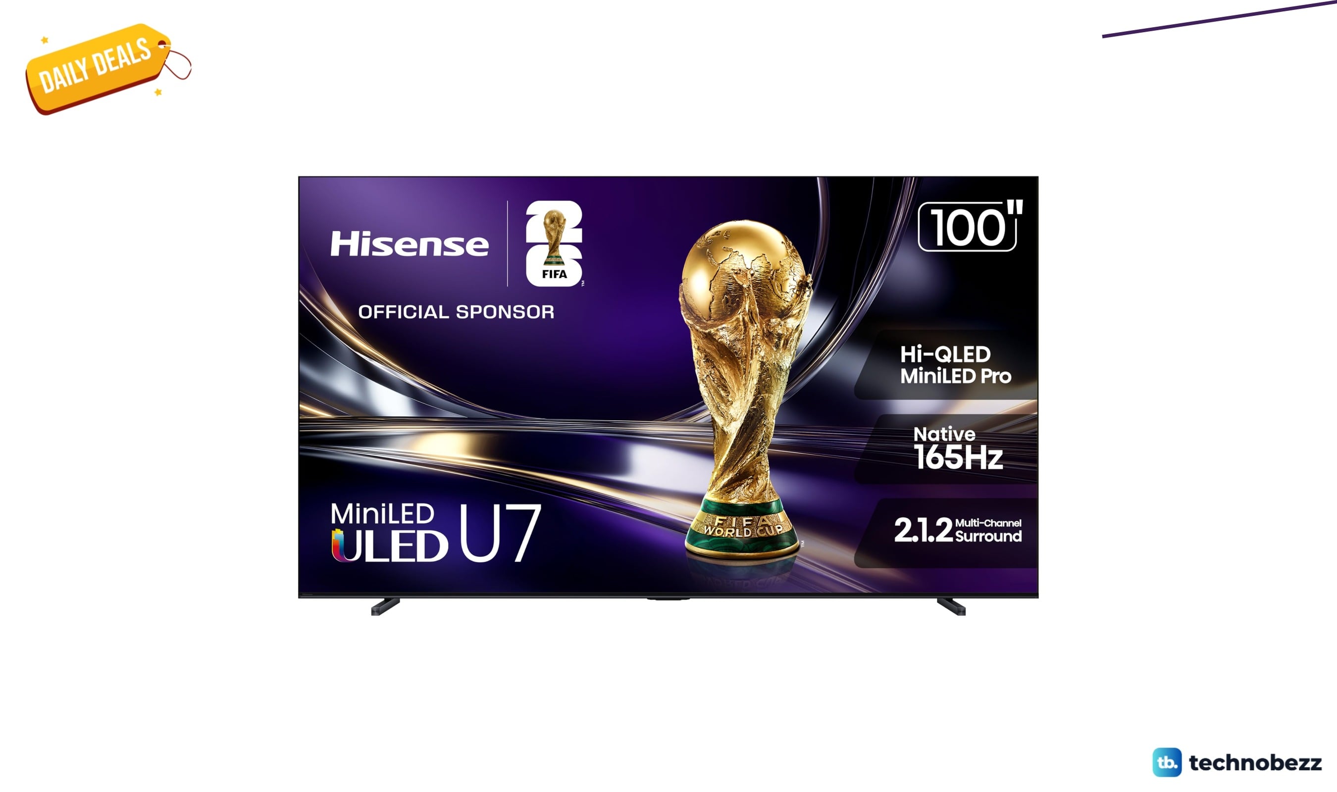 Hisense 100" U7 Mini-LED ULED 4K UHD drops to $2498 on Amazon