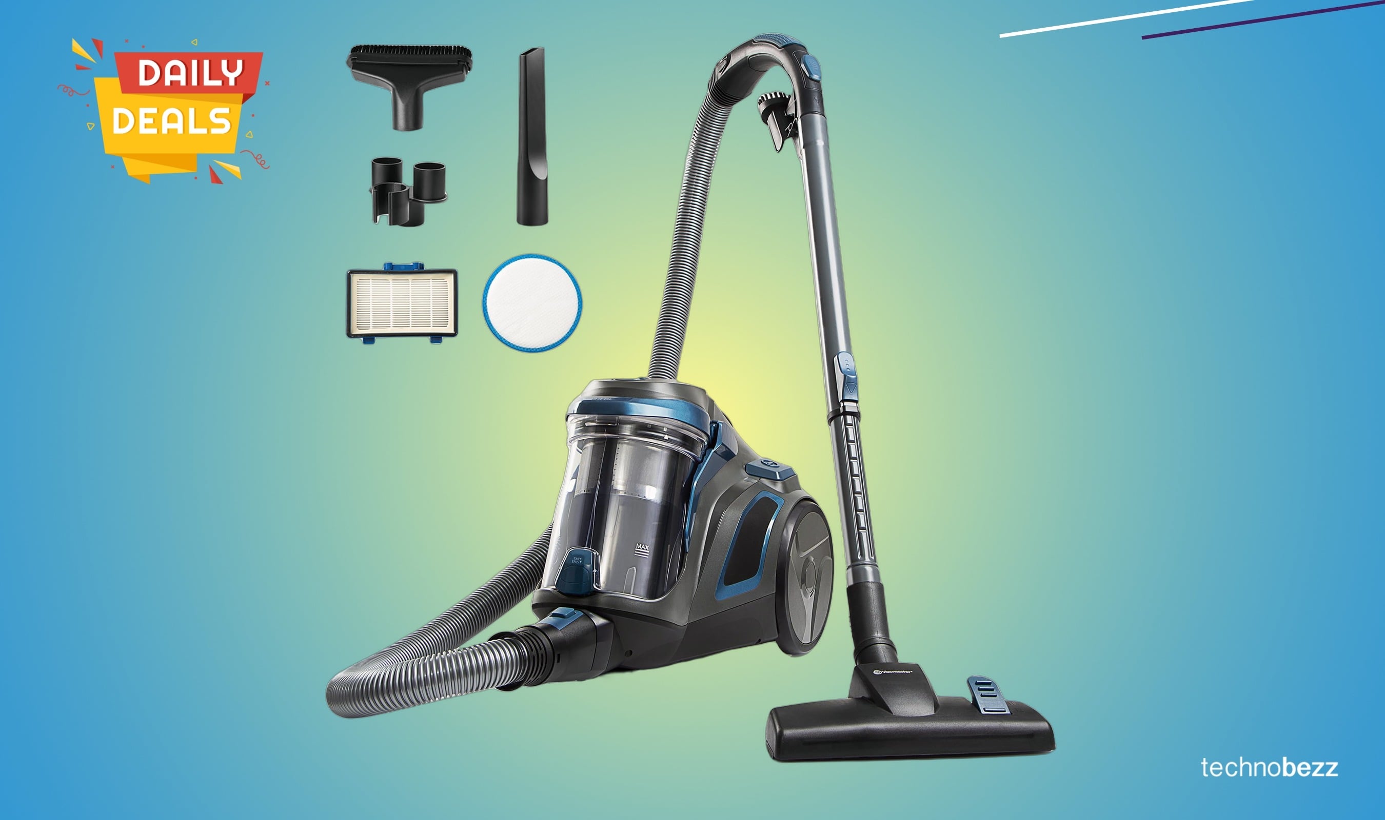 Vacmaster CC0501 Ultra Silent Canister Vacuum drops to $119.99