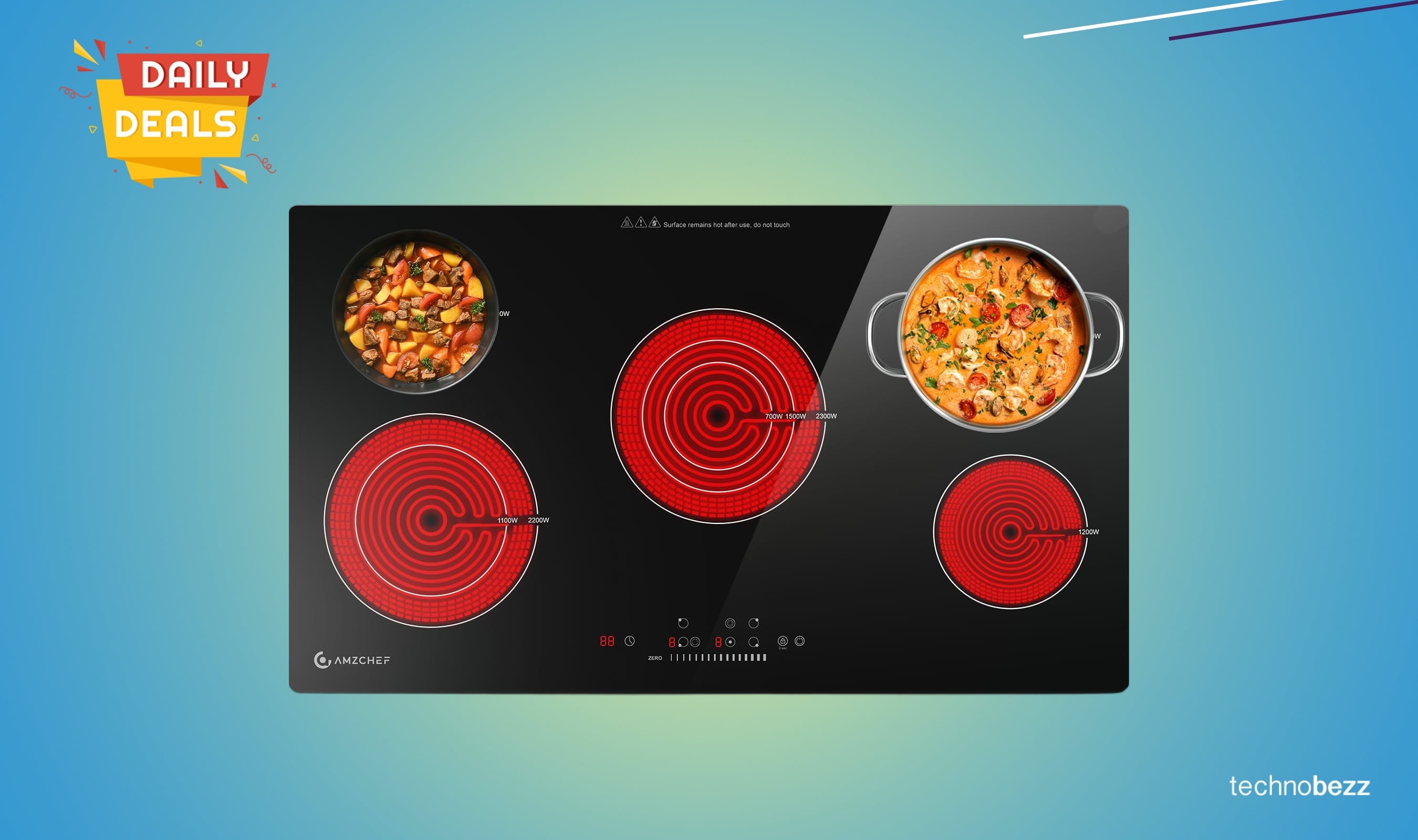 AMZCHEF five-burner electric cooktop drops to $271.99 on Amazon