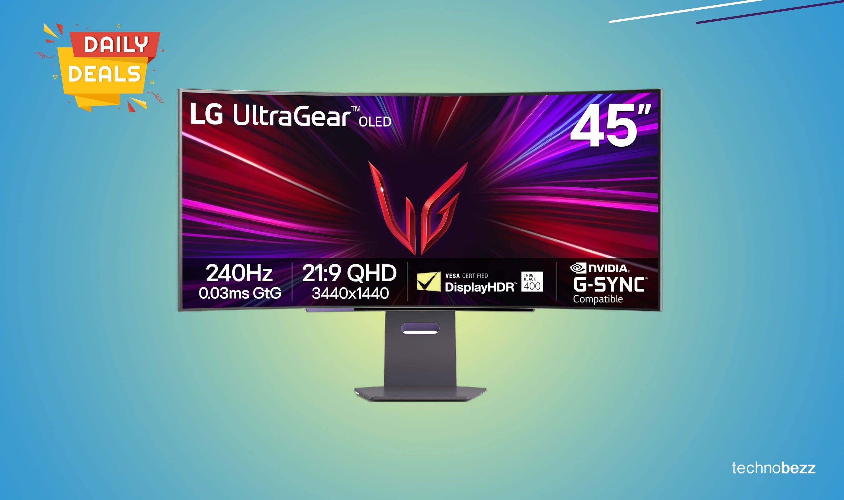 LG 45GS95QE Ultragear OLED Gaming Monitor drops to $1199