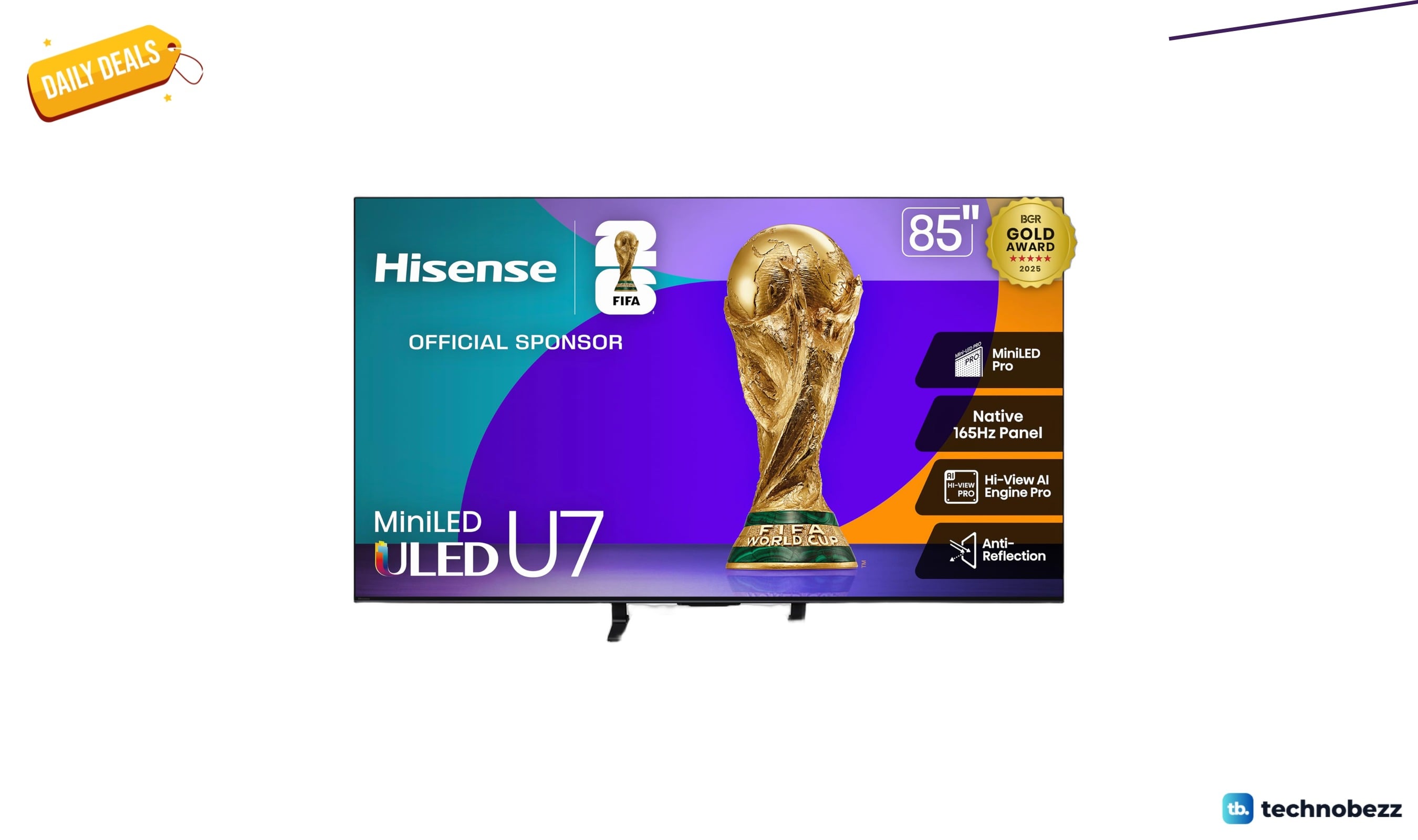 Hisense 85 Inch U7 Mini-LED ULED 4K TV falls to $999.96