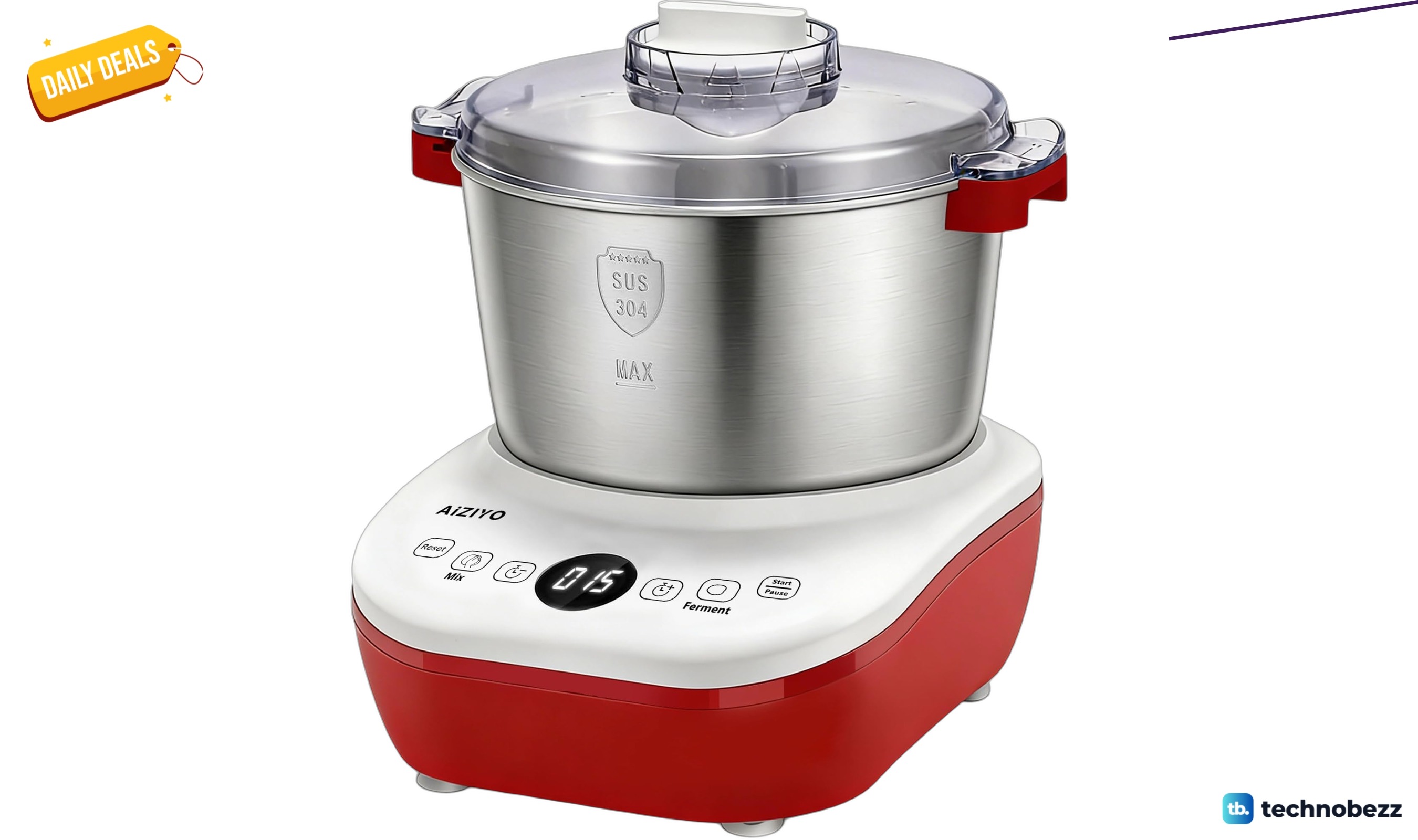 AIZIYO DoughChief 7.4Qt Electric Dough Mixer drops to $80.88 on Amazon