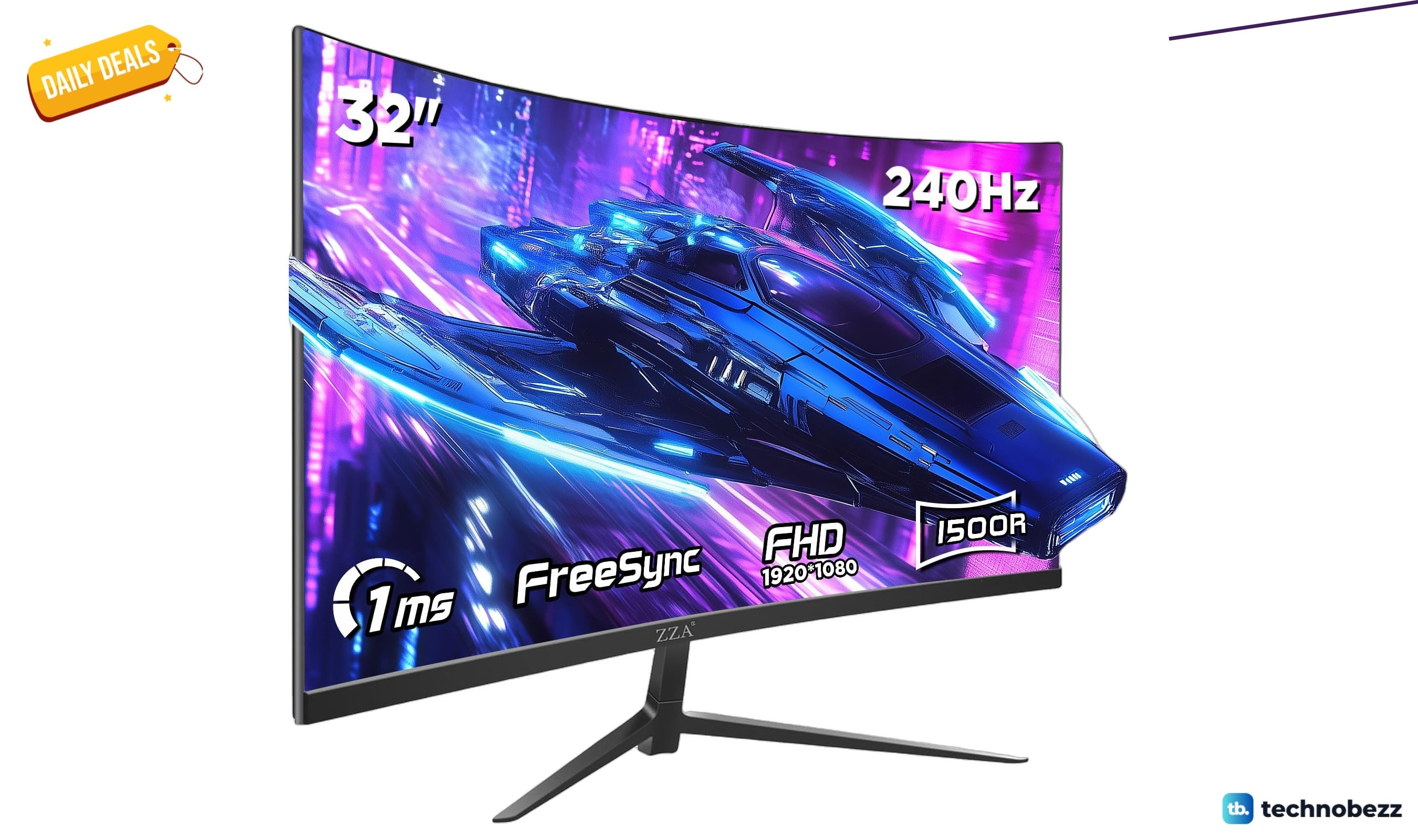 ZZA 32 Curved Gaming Monitor with 240Hz drops to $152.98