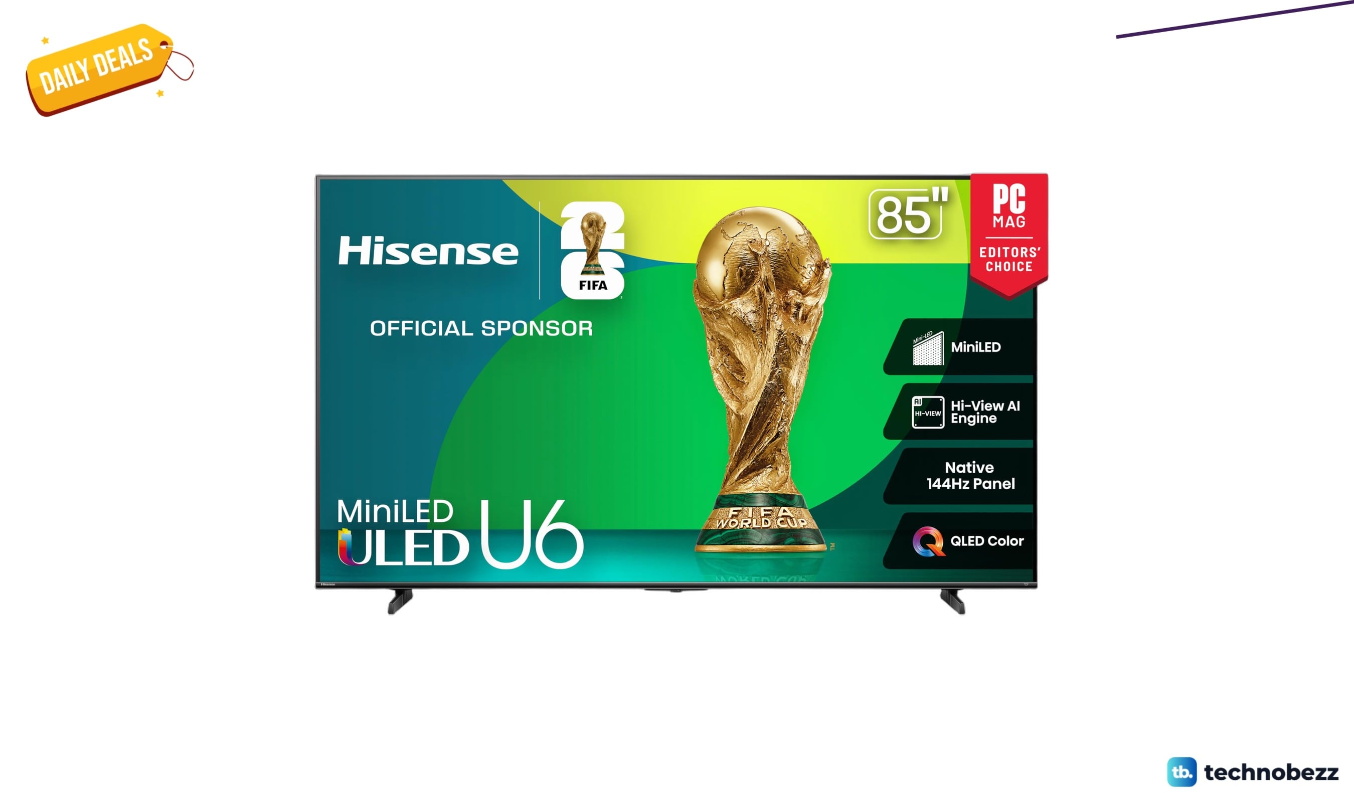 Hisense 85-inch U6 Mini-LED 4K TV drops to $799.99 from $847.78