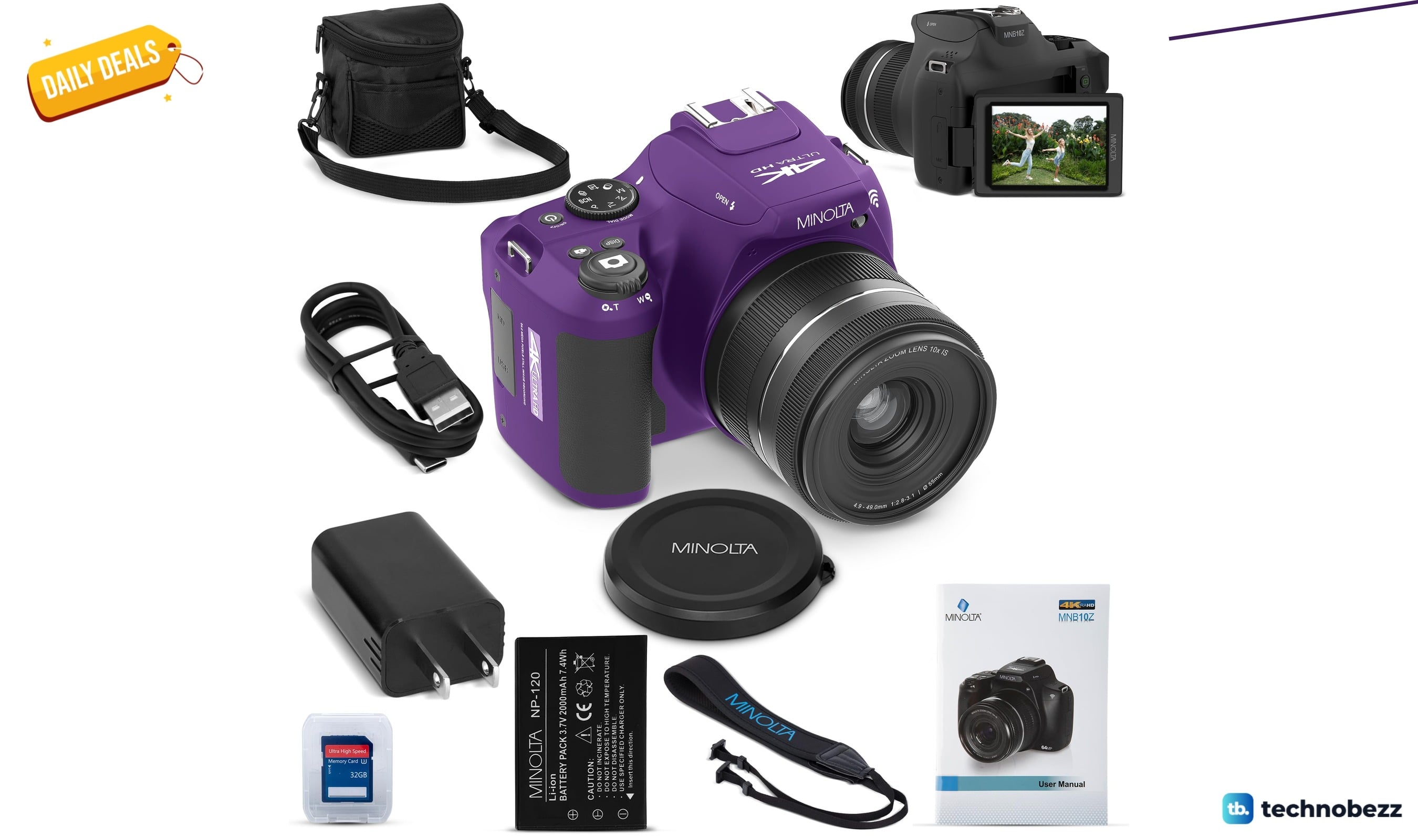 Minolta 64MP Digital Camera with 10x Optical Zoom drops to $204.45