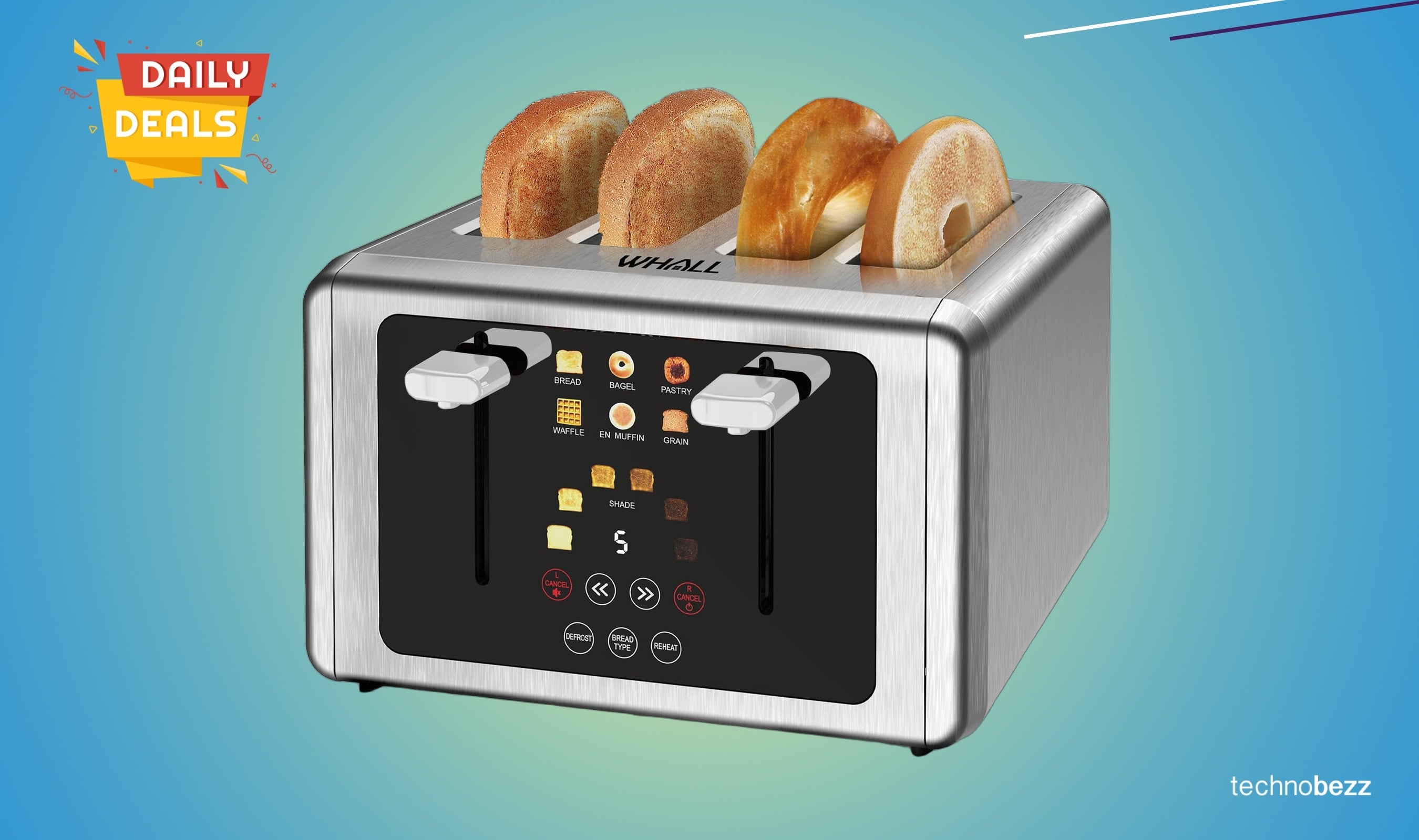 Whall 4 Slice Touch Screen Toaster drops to $63.35 on Amazon