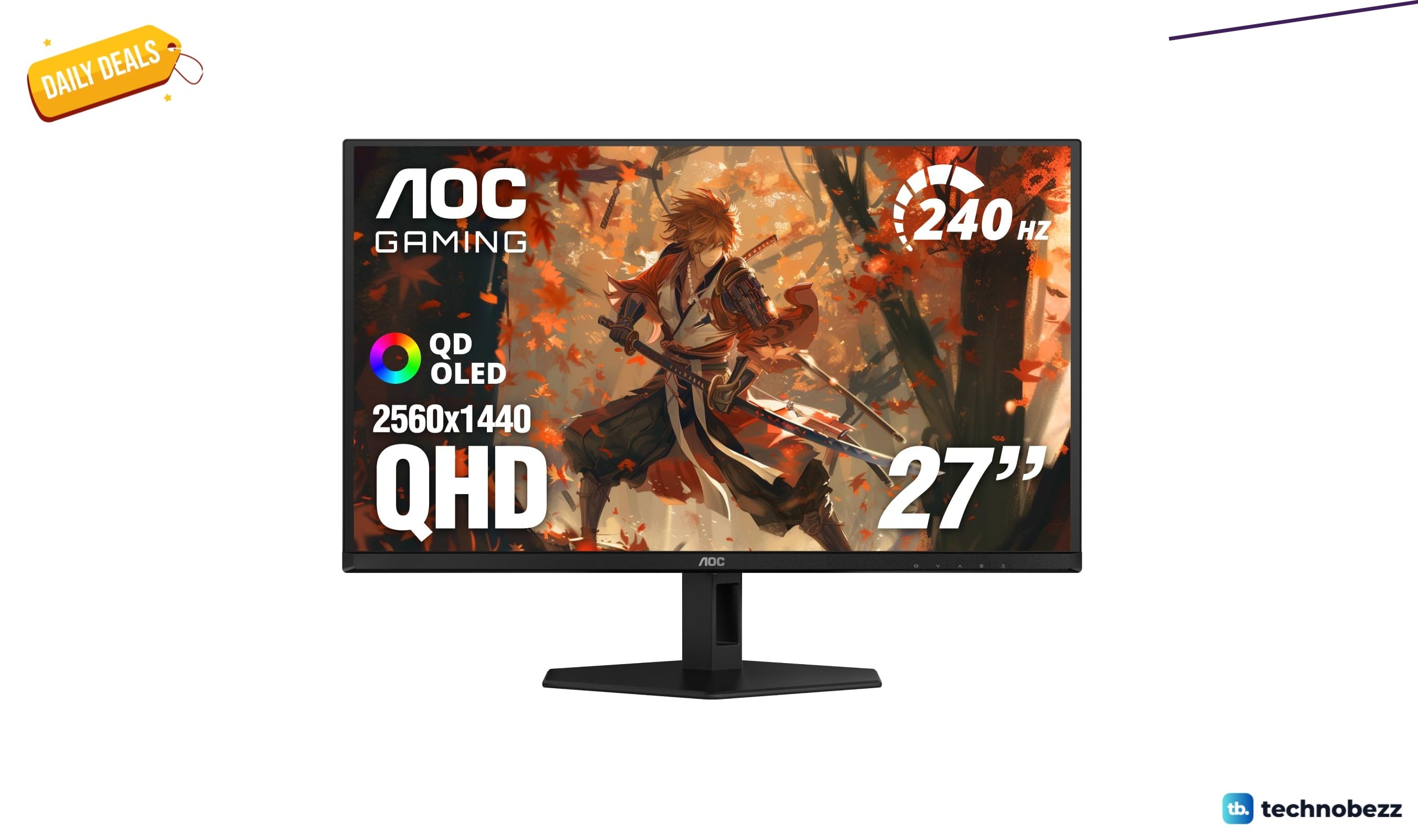 AOC 27 inch QD OLED Gaming Monitor drops to $349.99 at Amazon