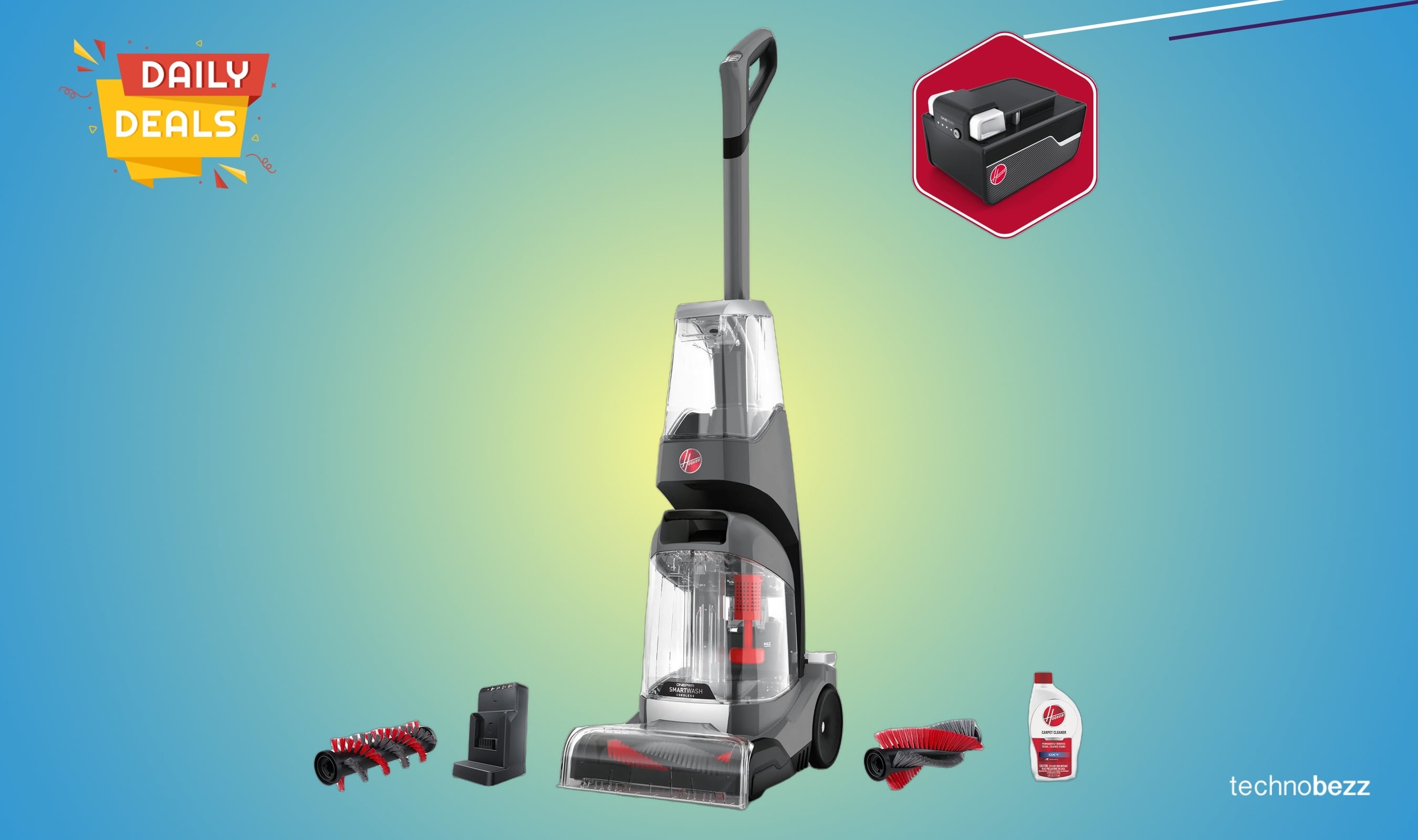 Hoover ONEPWR SmartWash Cordless Carpet Cleaner drops to $299.99
