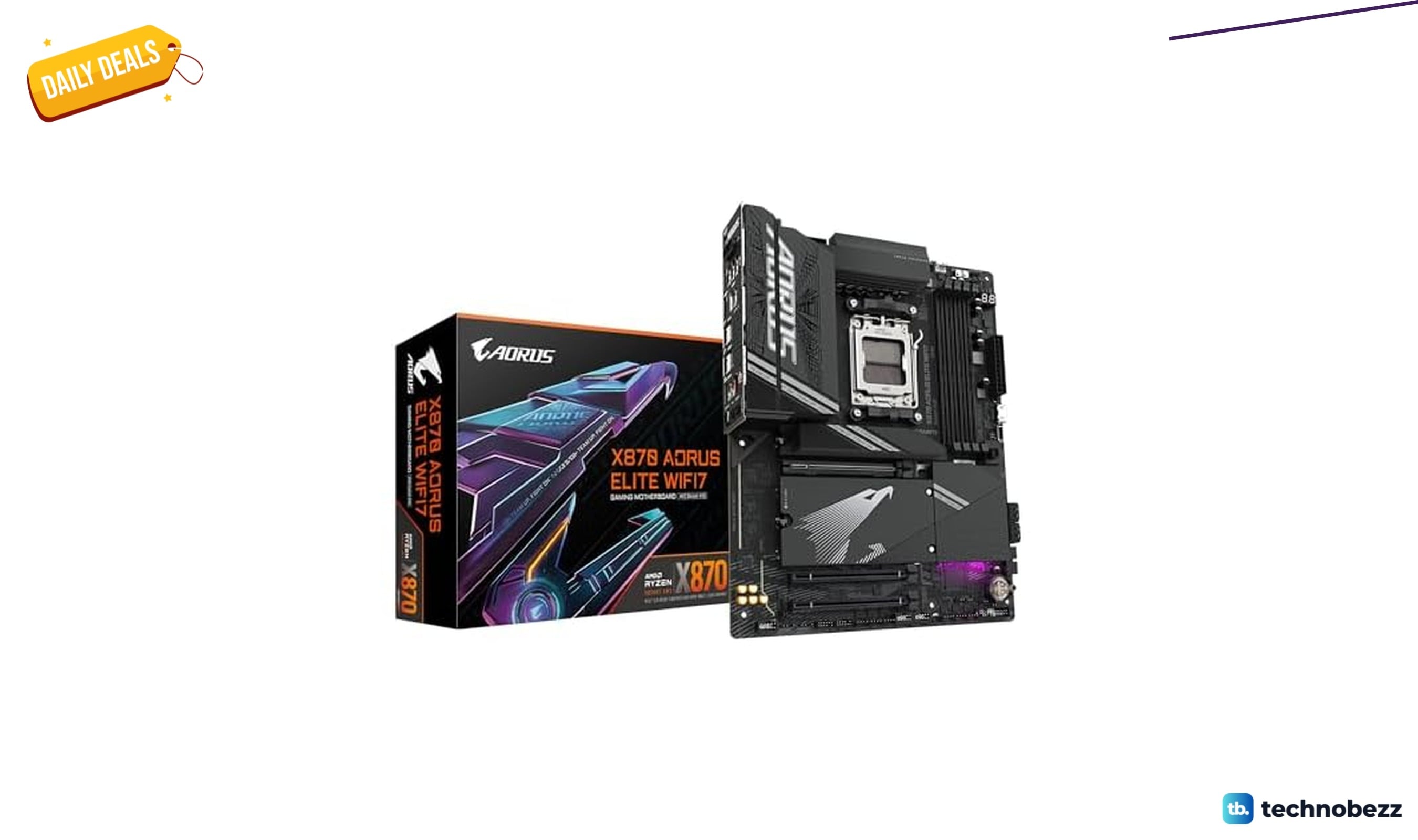 Woot offers the GIGABYTE X870 AORUS Elite WIFI7 Motherboard for $199.99