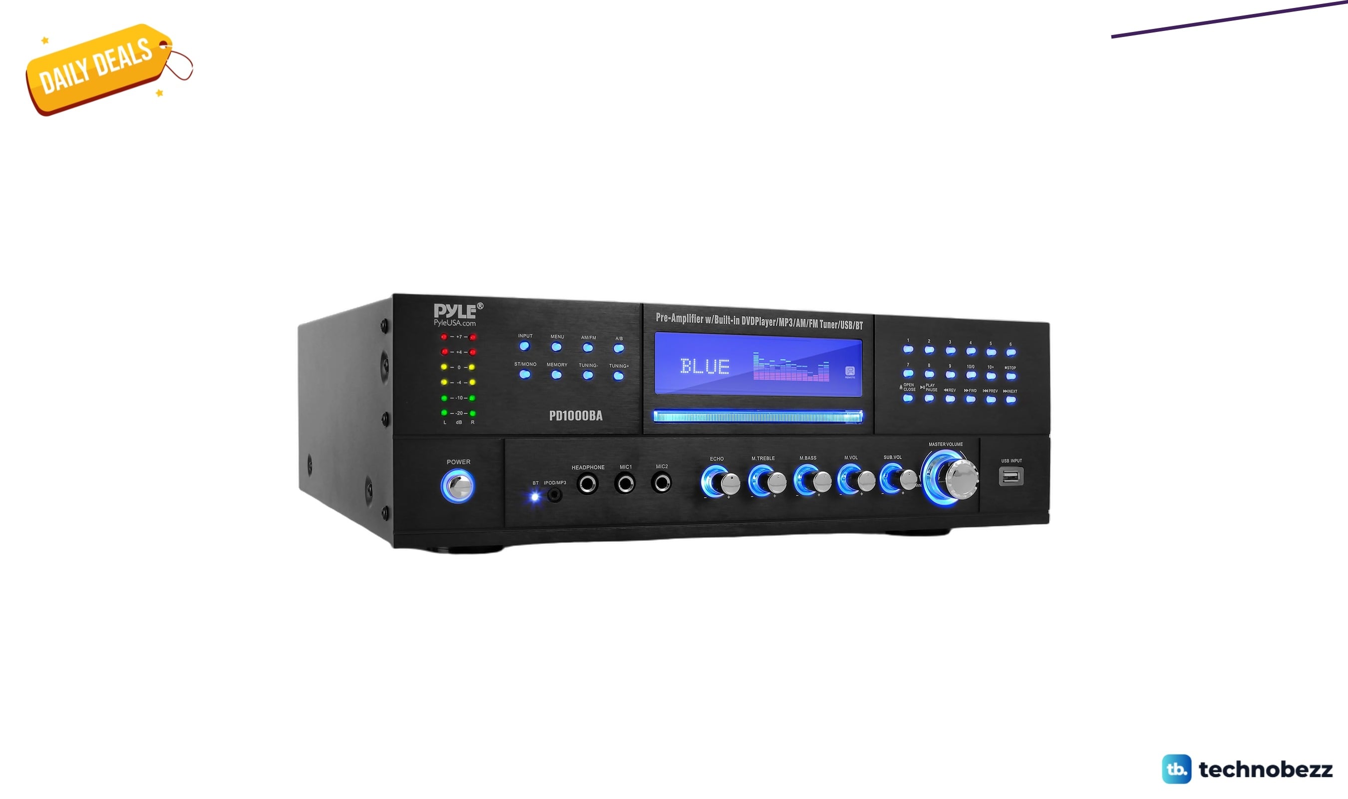 Pyle 4-Channel Wireless Bluetooth Power Amplifier drops to $159.07