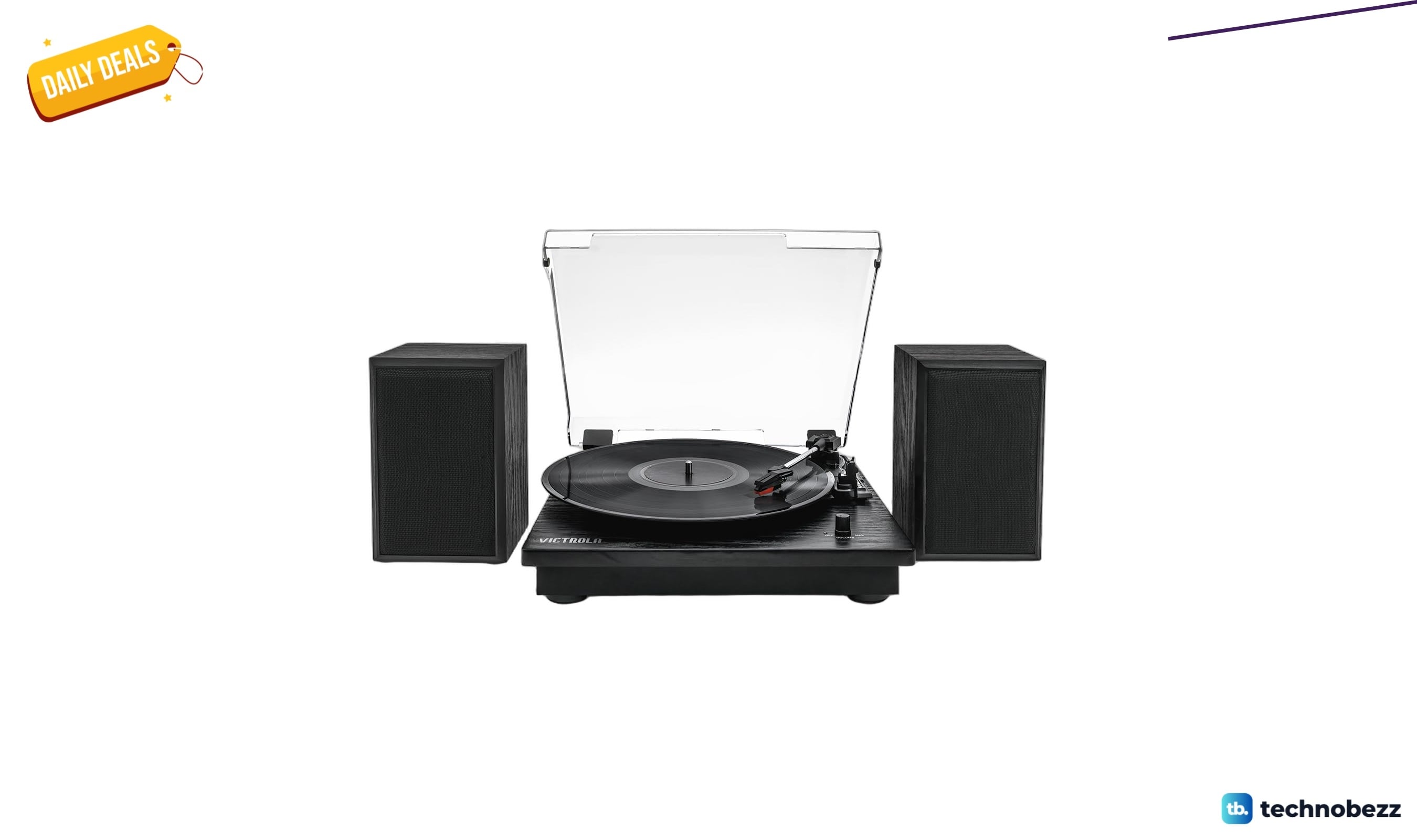 Victrola Montauk Vinyl Record Player with Speakers drops to $101.85