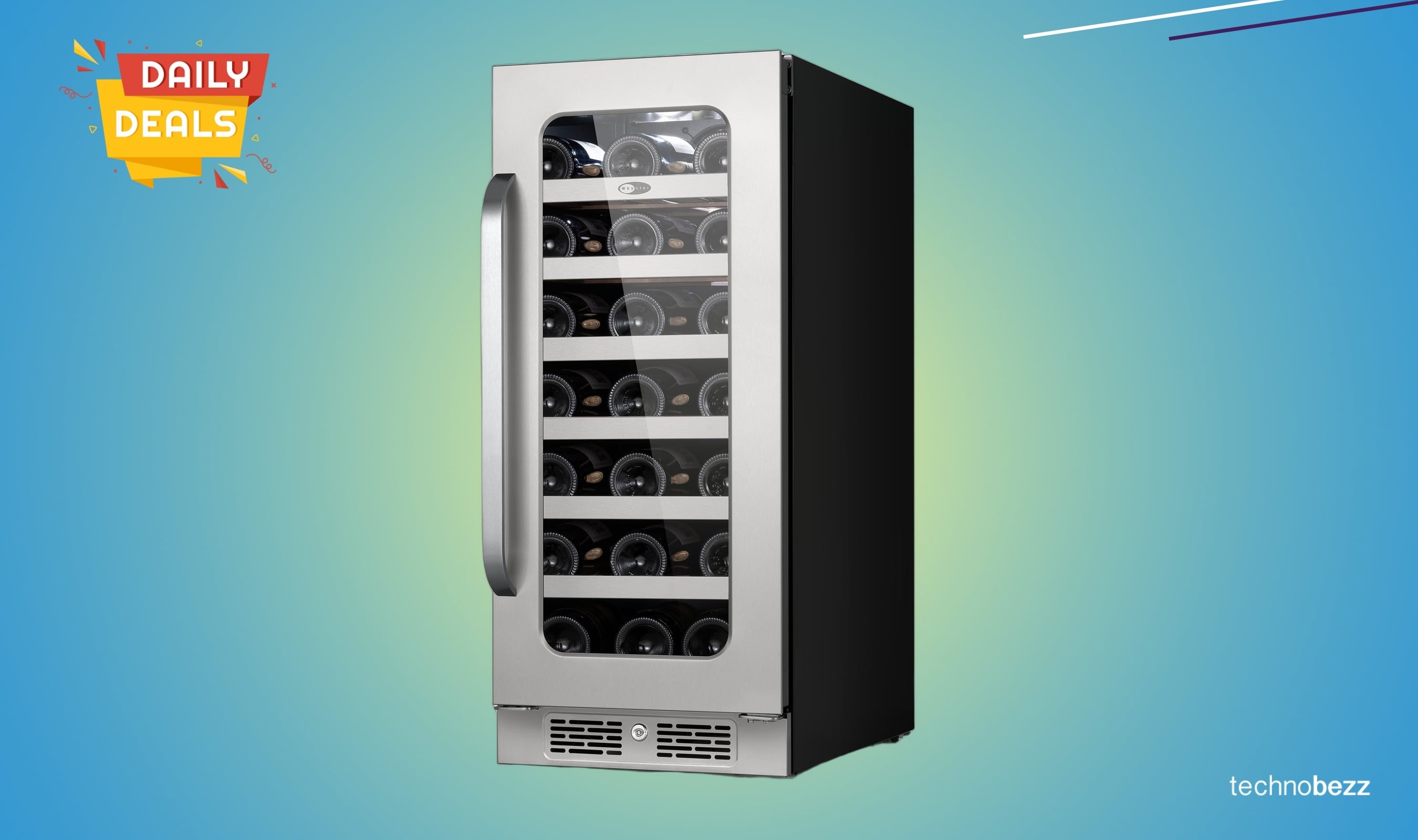 Whynter BSR-033SW 33 Bottle Undercounter Wine Cooler Drops to $350.75