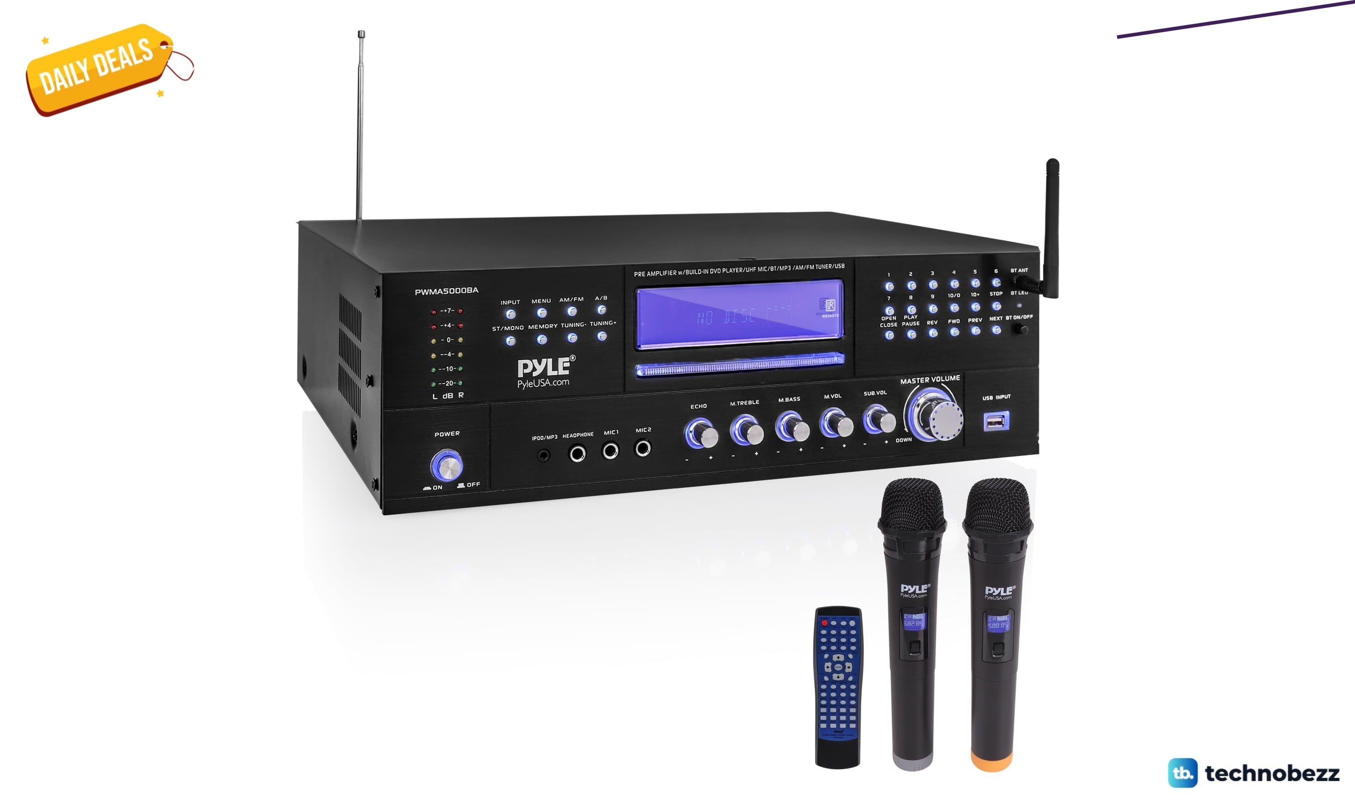 Pyle 4-Channel Wireless Microphone Amplifier System drops to $234.85