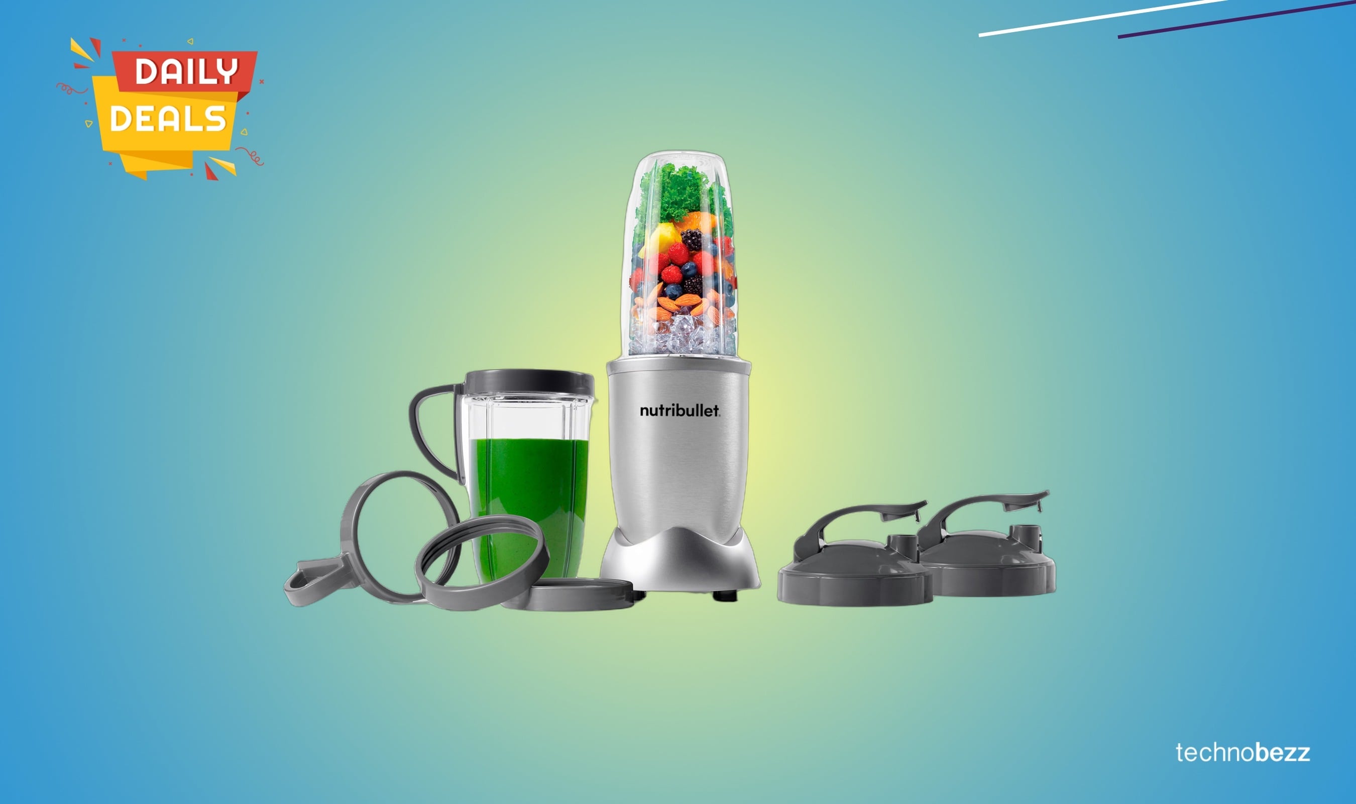 NutriBullet NB9-1301S Pro 13 Pcs Silver 900W blender drops to $99.64