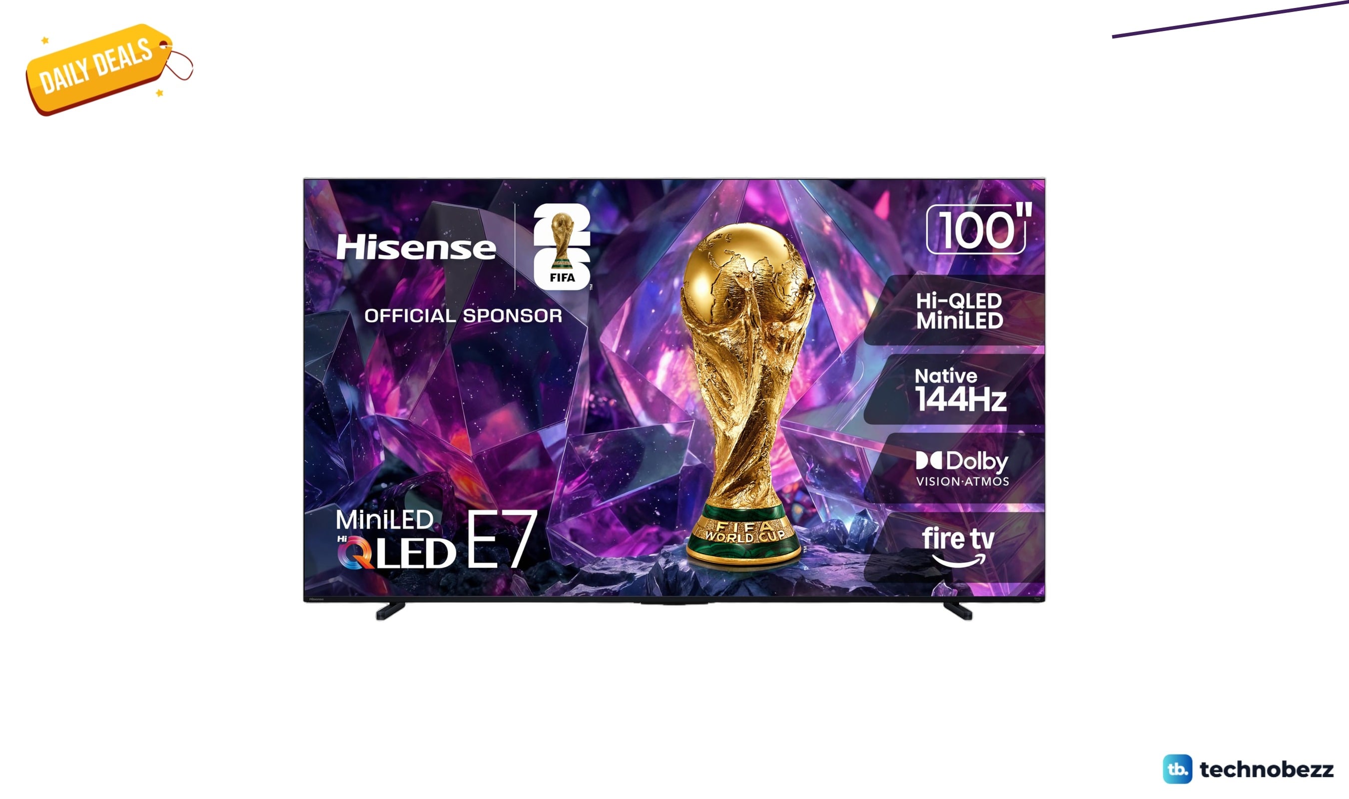 Hisense 100 inch E7 Cinema Mini-LED 4K TV drops to $1799.99