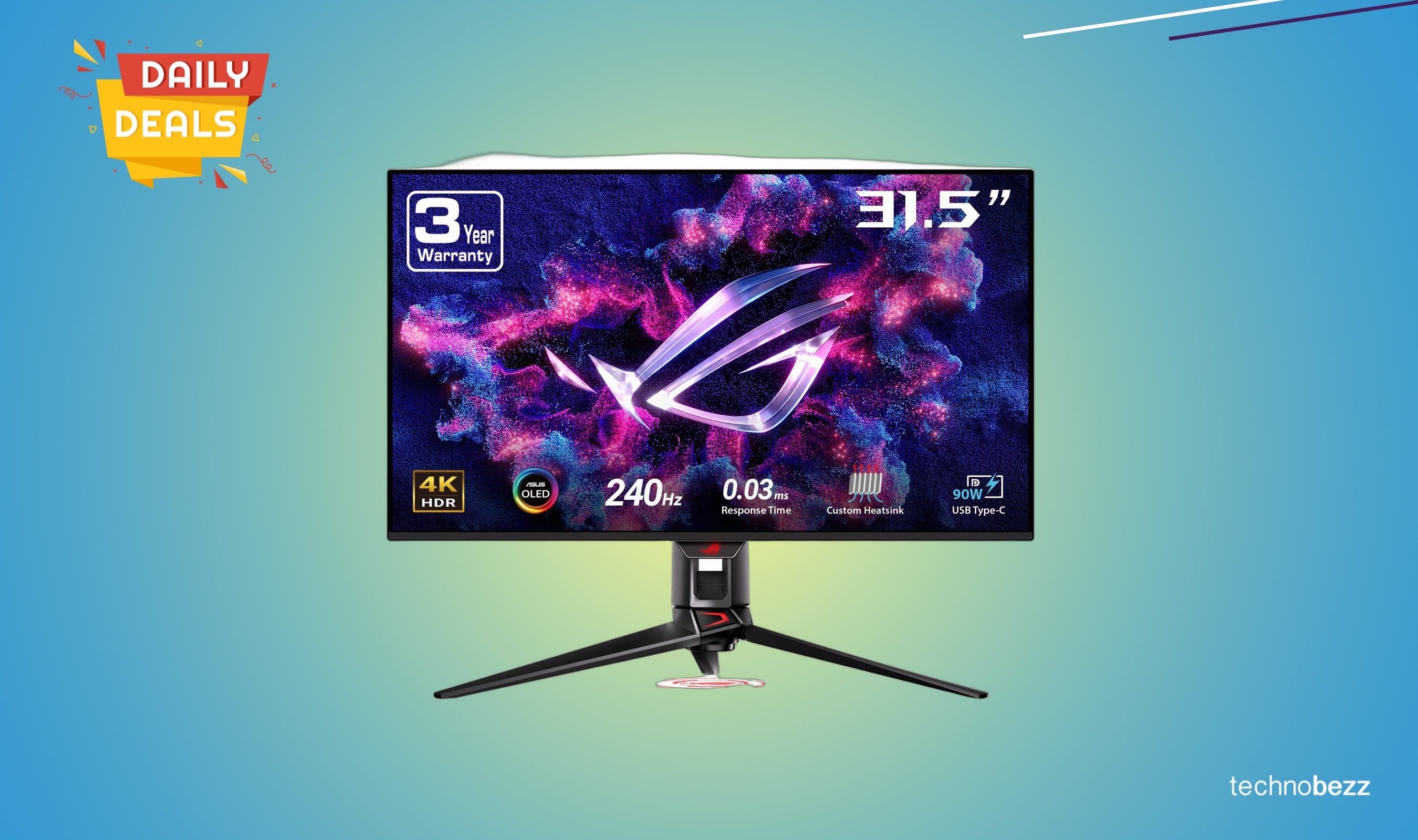 ASUS ROG Swift 32-inch 4K OLED gaming monitor drops to $945.36