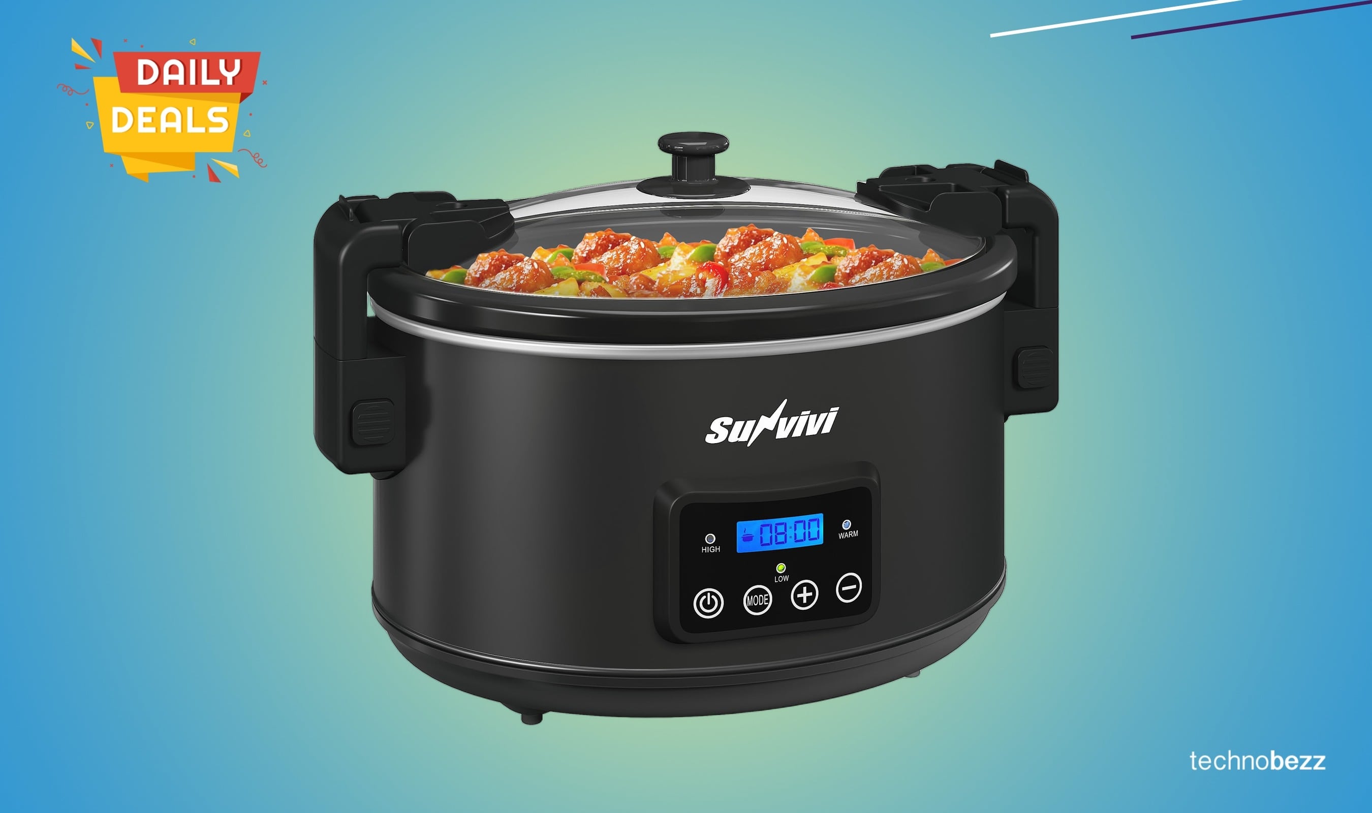 SUNVIVIPRO Programmable Slow Cooker drops to $71.87