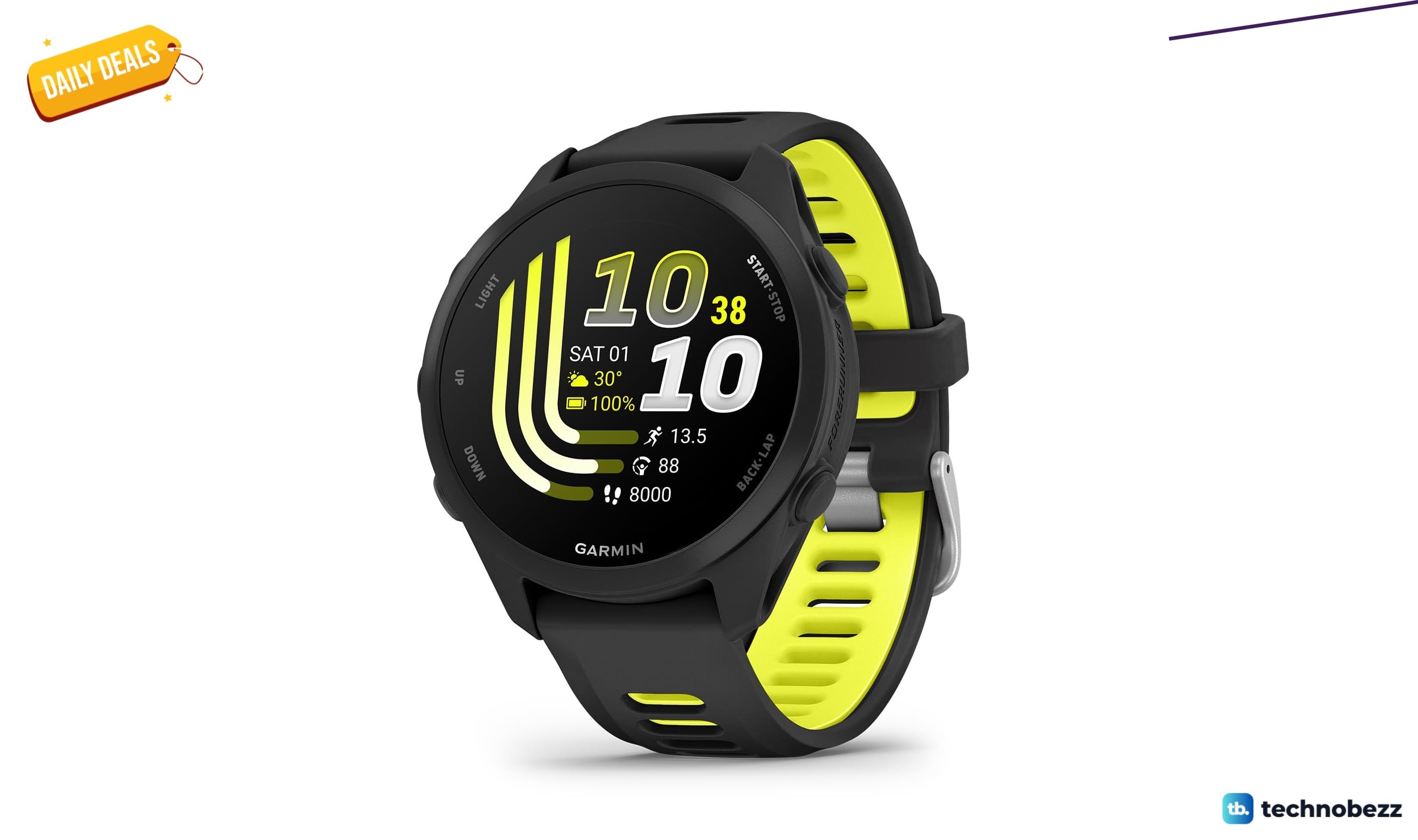Garmin Forerunner® 170, 43mm, Black/Amp Yellow discounted to $289.99