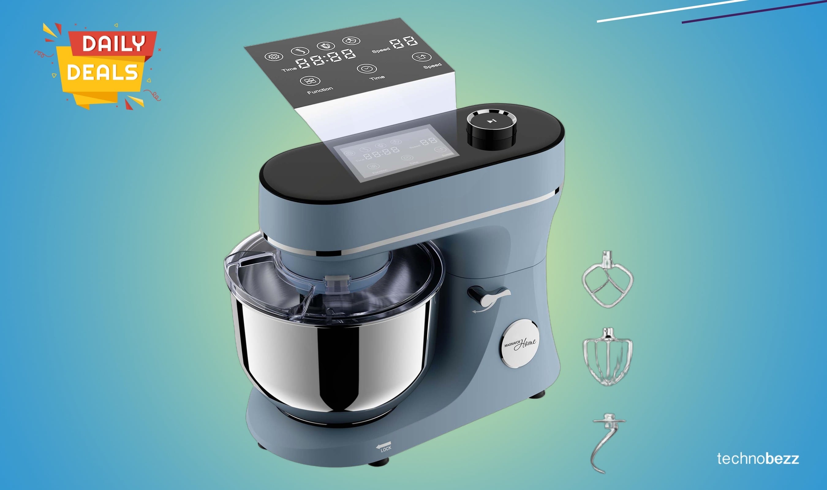 Magnavox Home 6.3 qt Digital Touchscreen Stand Mixer drops to $119