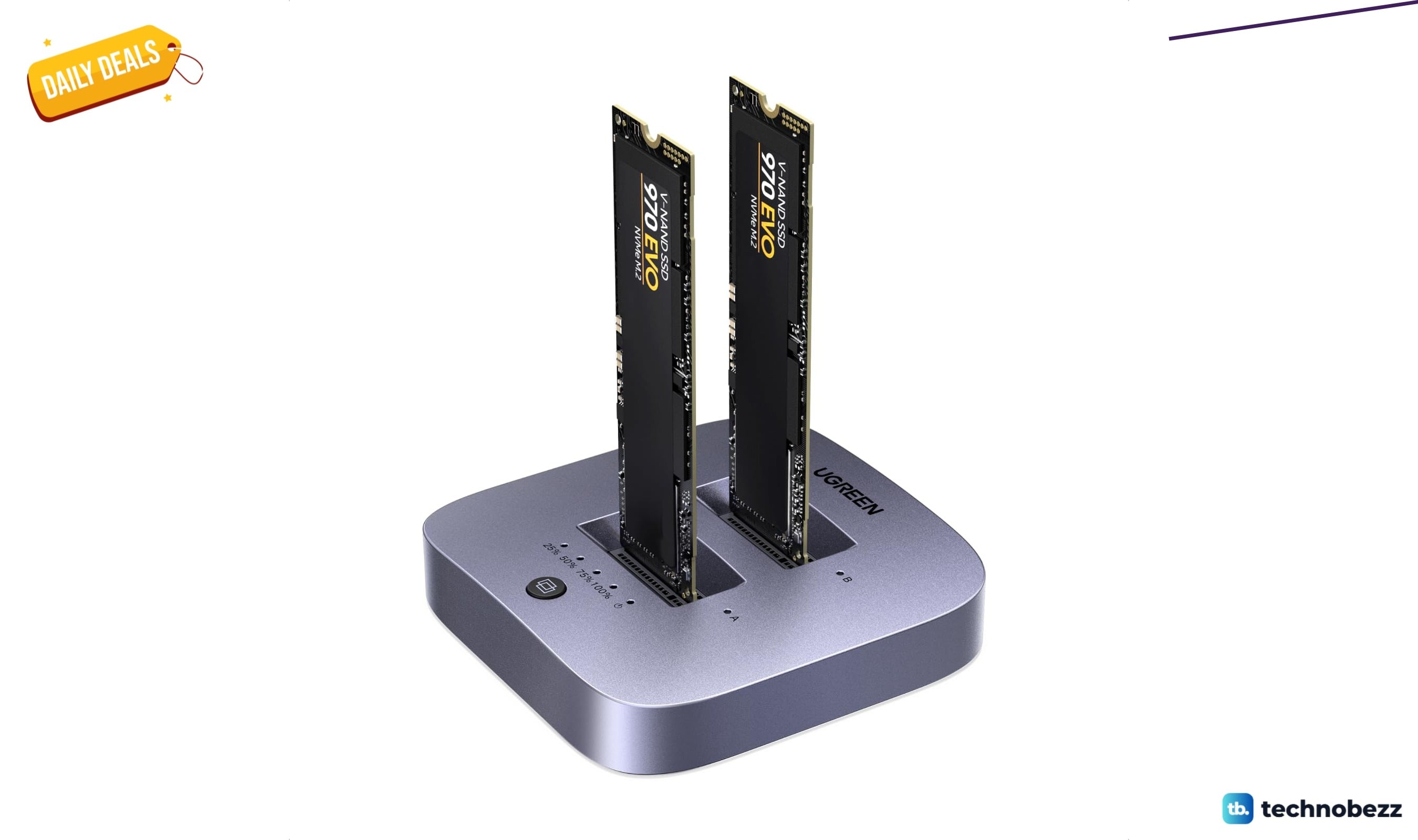UGREEN Cloner M.2 Duplicator Dual Bay NVMe drops to $59.98 for Prime Day