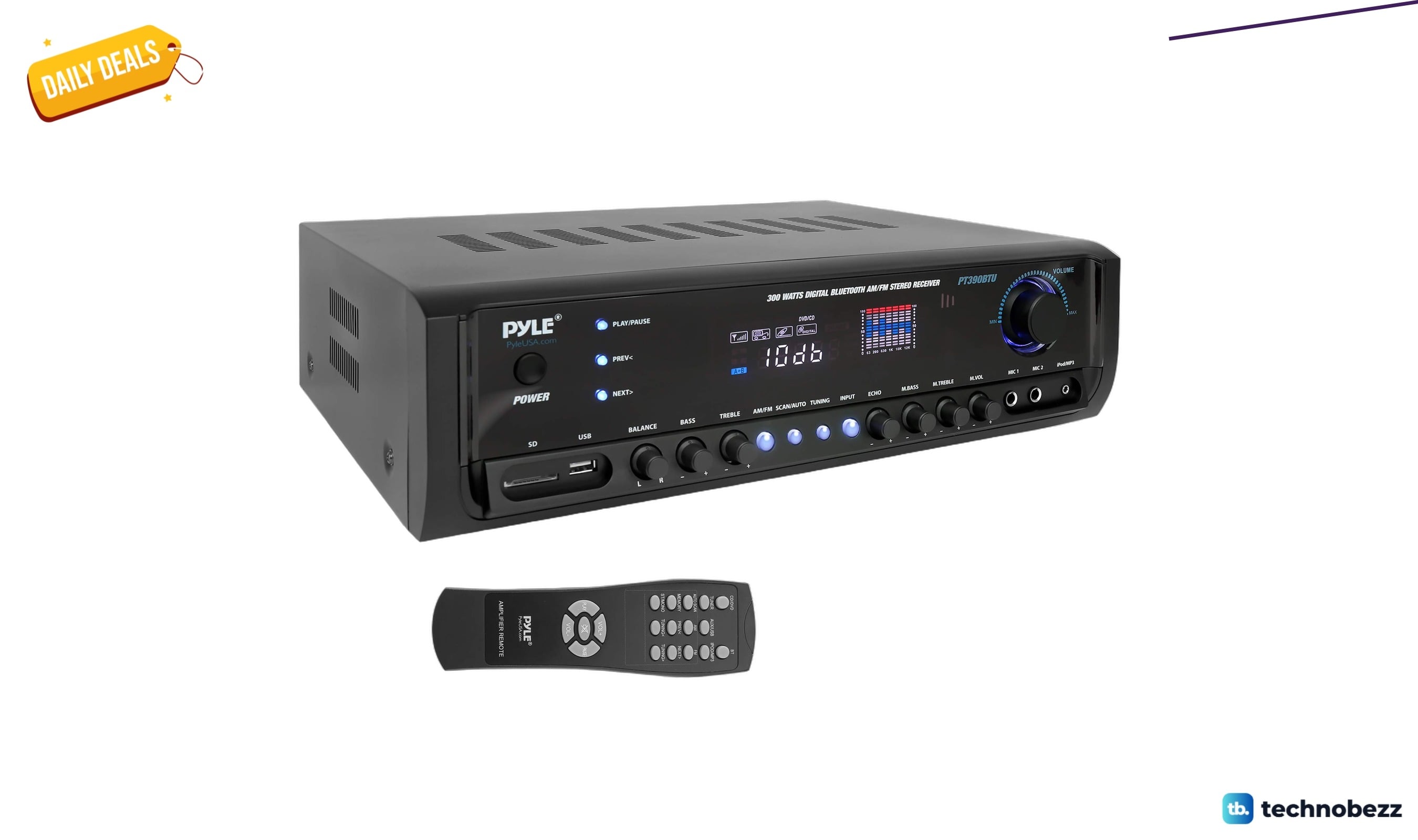 Pyle Wireless Bluetooth Home Amplifier- Connectivity Power now selling for $122.99