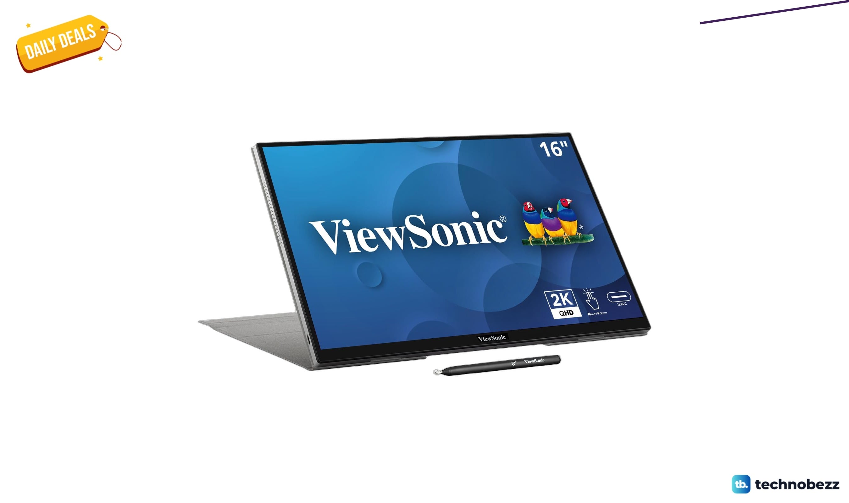 ViewSonic TD1656-2K 16 1600p Touchscreen Portable Monitor drops to $349.99