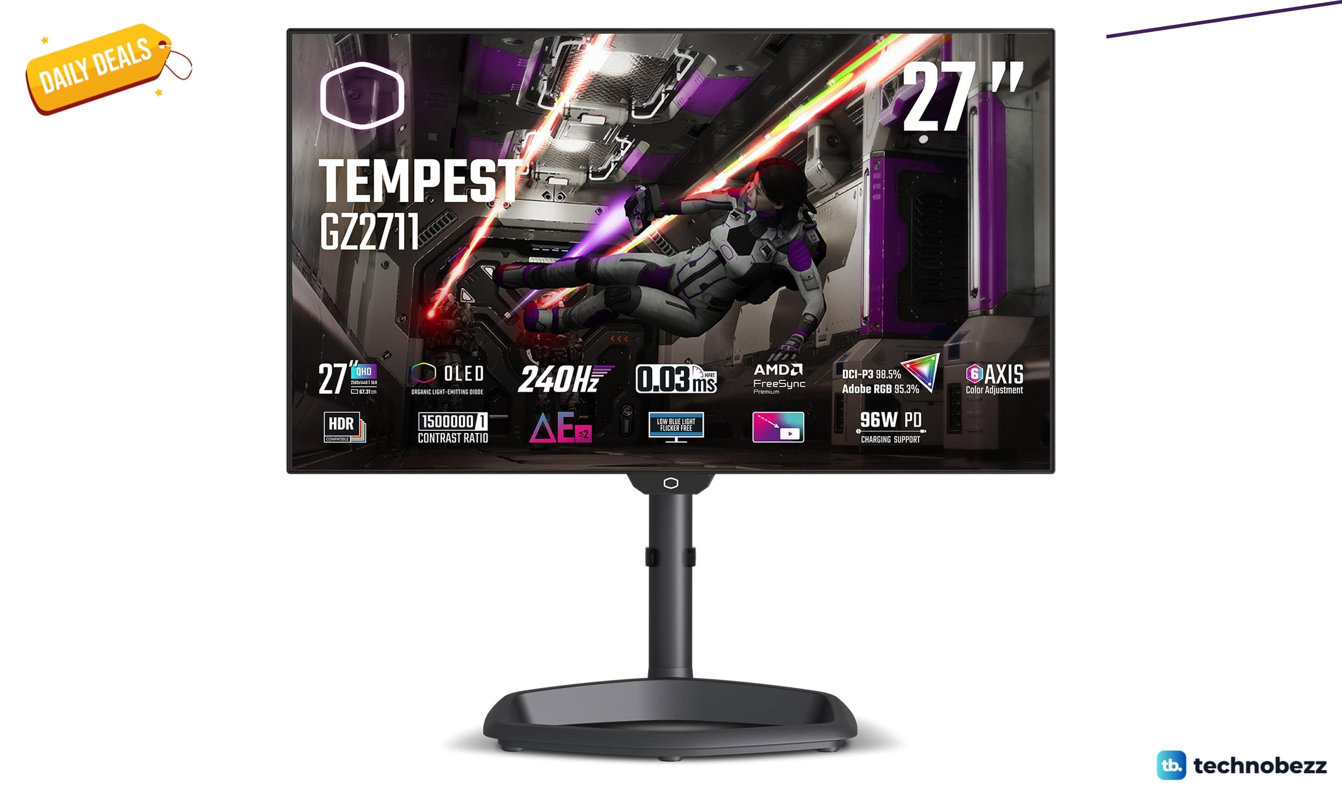 Cooler Master Tempest GZ2711 27 Inch OLED 2K Monitor Drops to $756.27