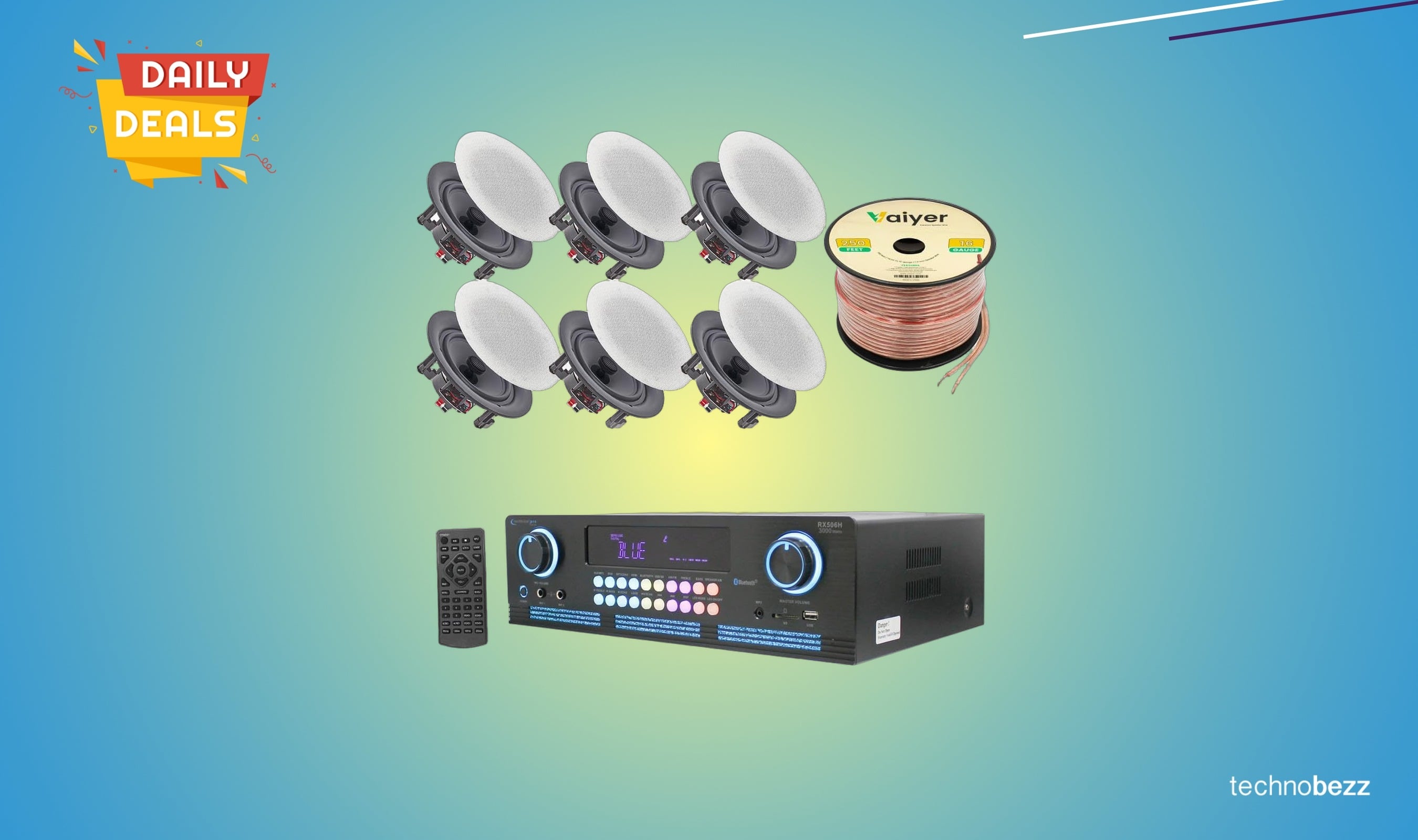 Home Theater System Kit 2000 Watts Bluetooth now available for $316.66