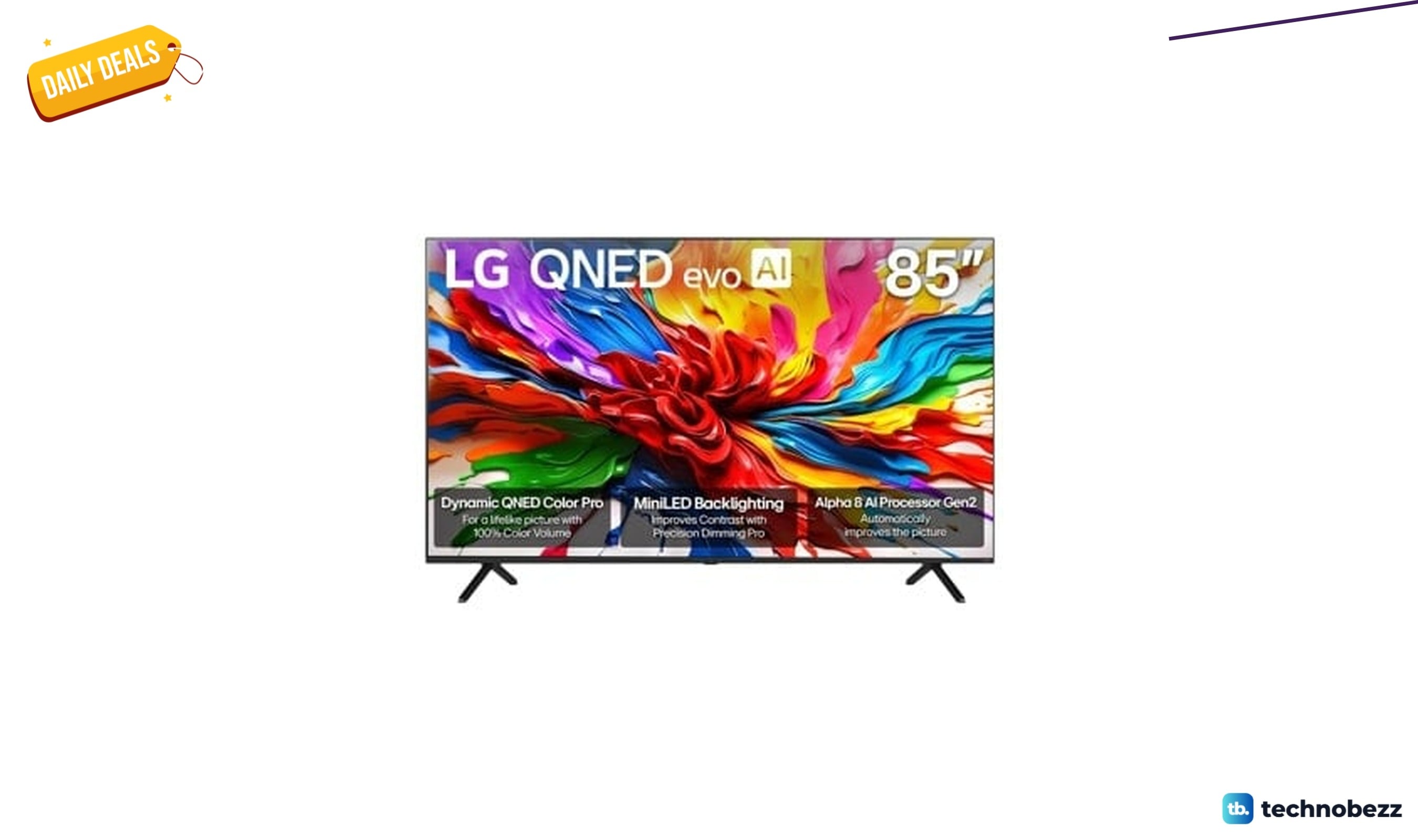 LG offers the 85 inch QNED evo AI QNED92A for $1799.99