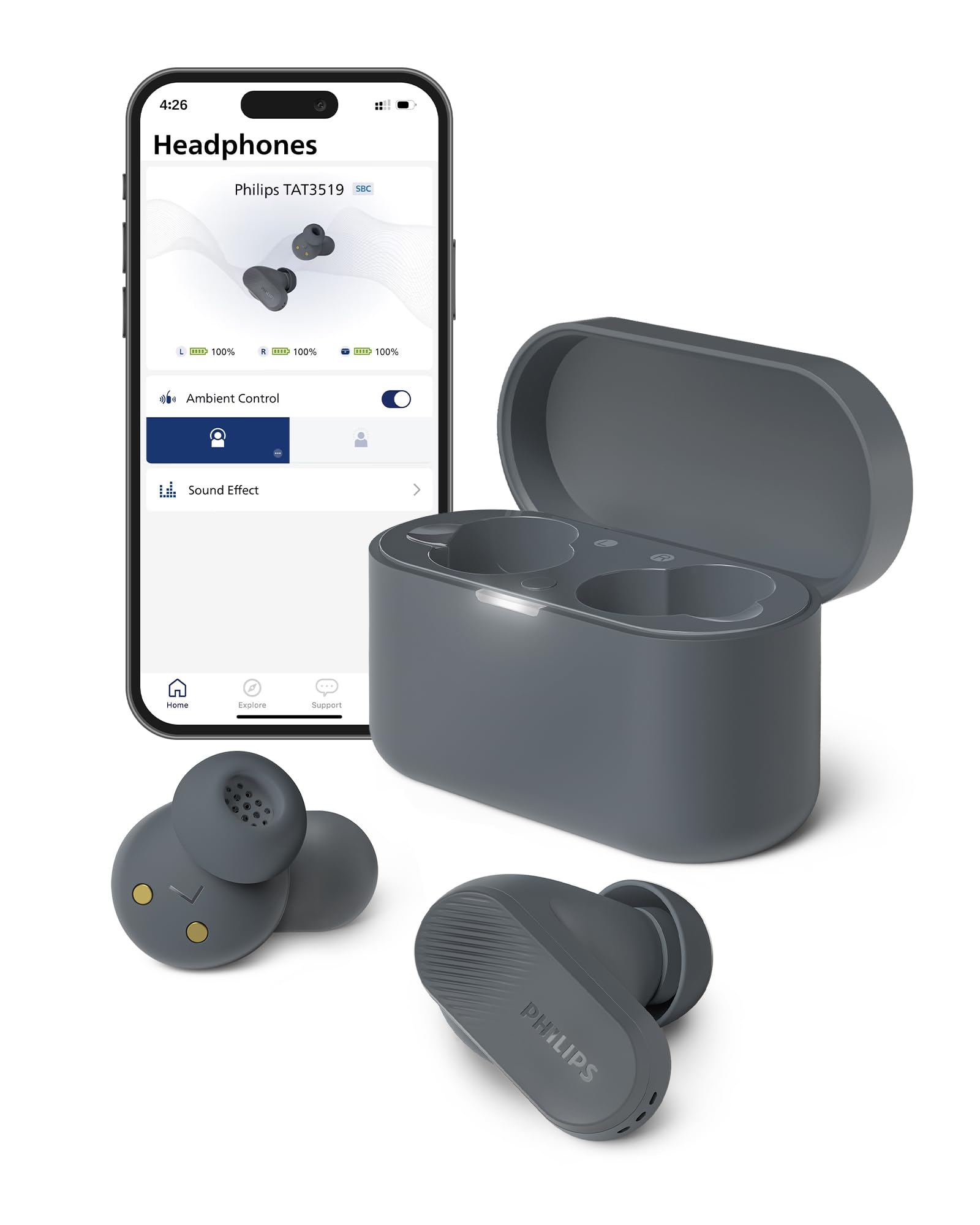 Philips TAT3519 Wireless Earbuds,True Wireless Headphones
