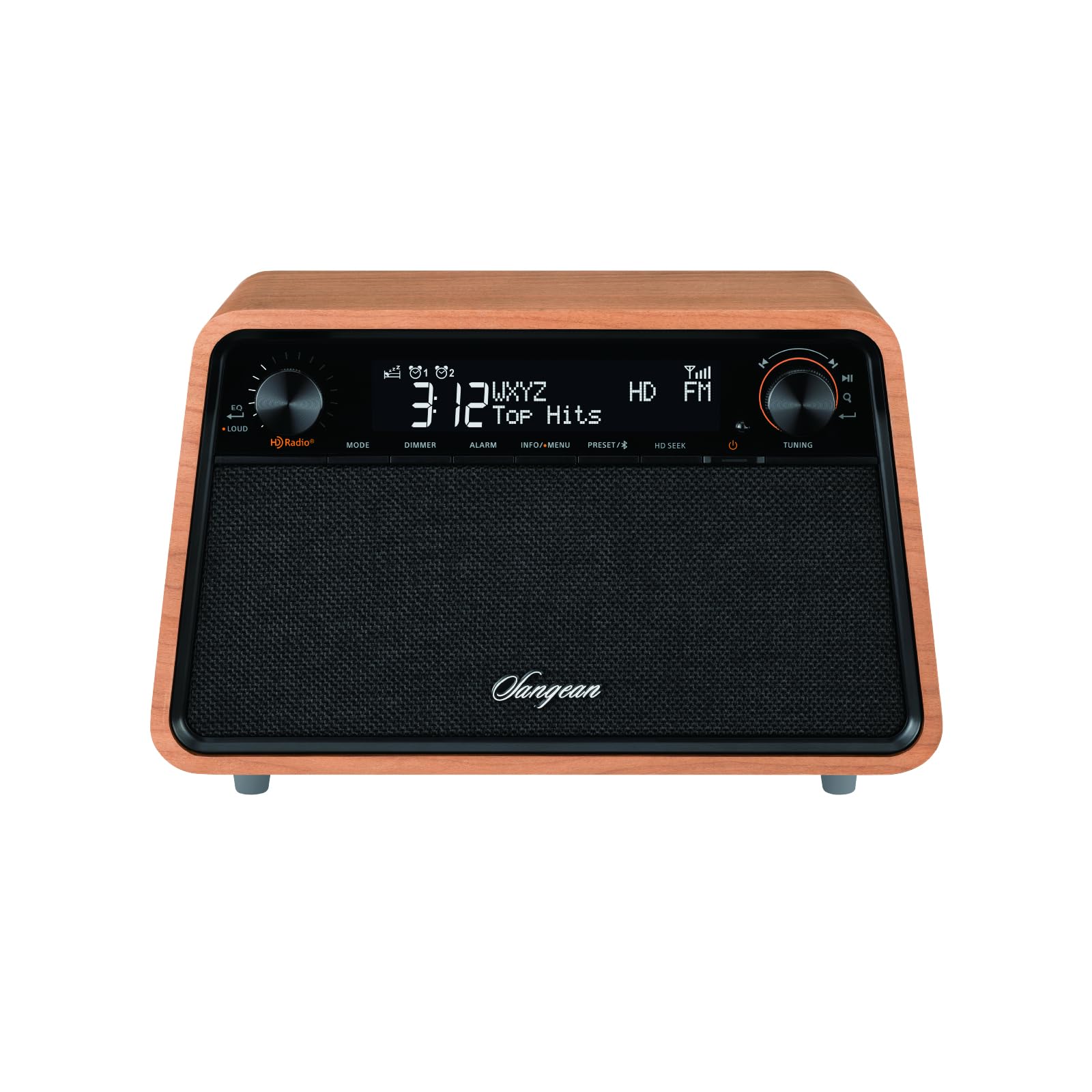 Sangean HDR-19 HD Radio/AM/FM-RDS/Bluetooth/AUX Wooden Cabinet Radio