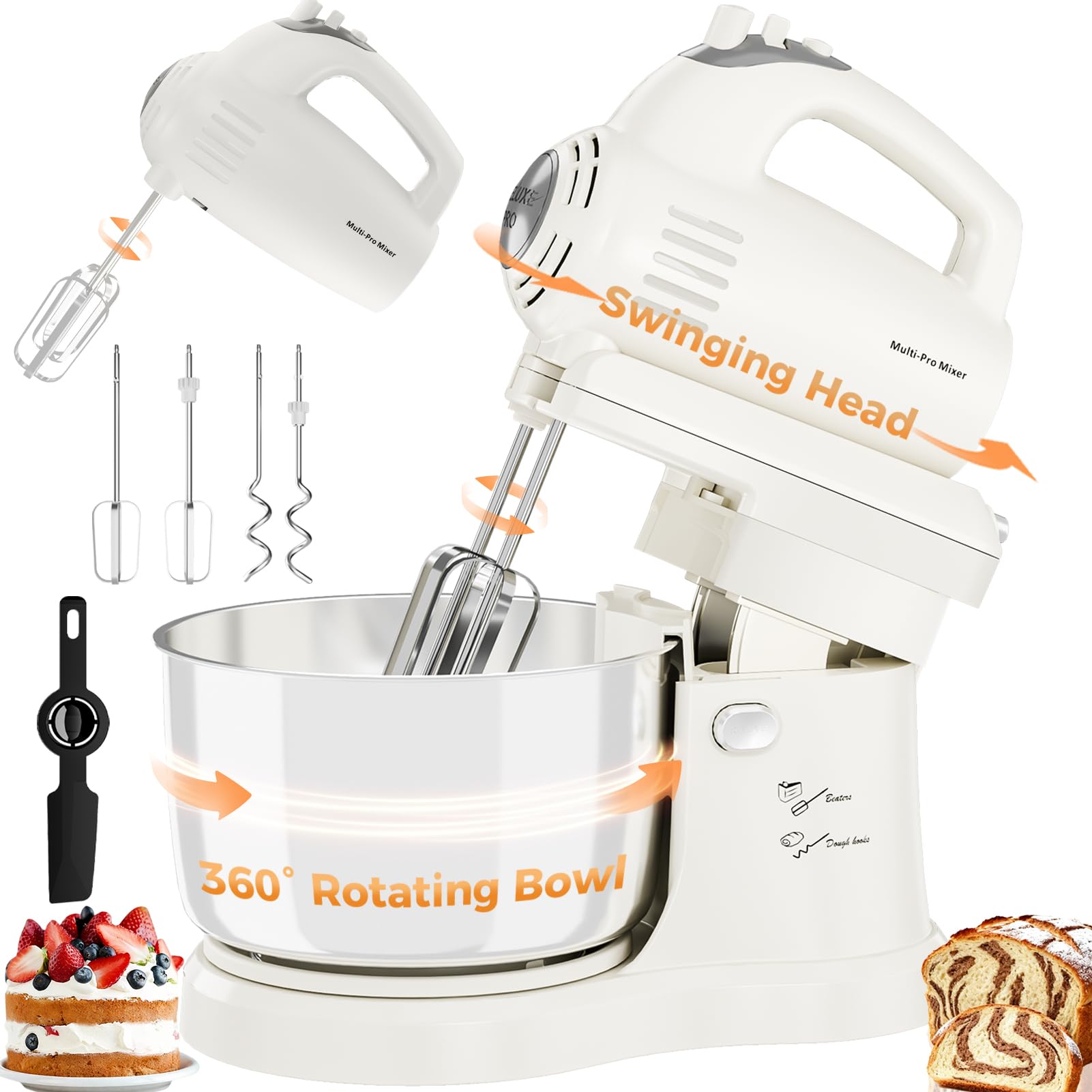Stand Mixer Electric Kitchen Mixer, 3.2 QT
