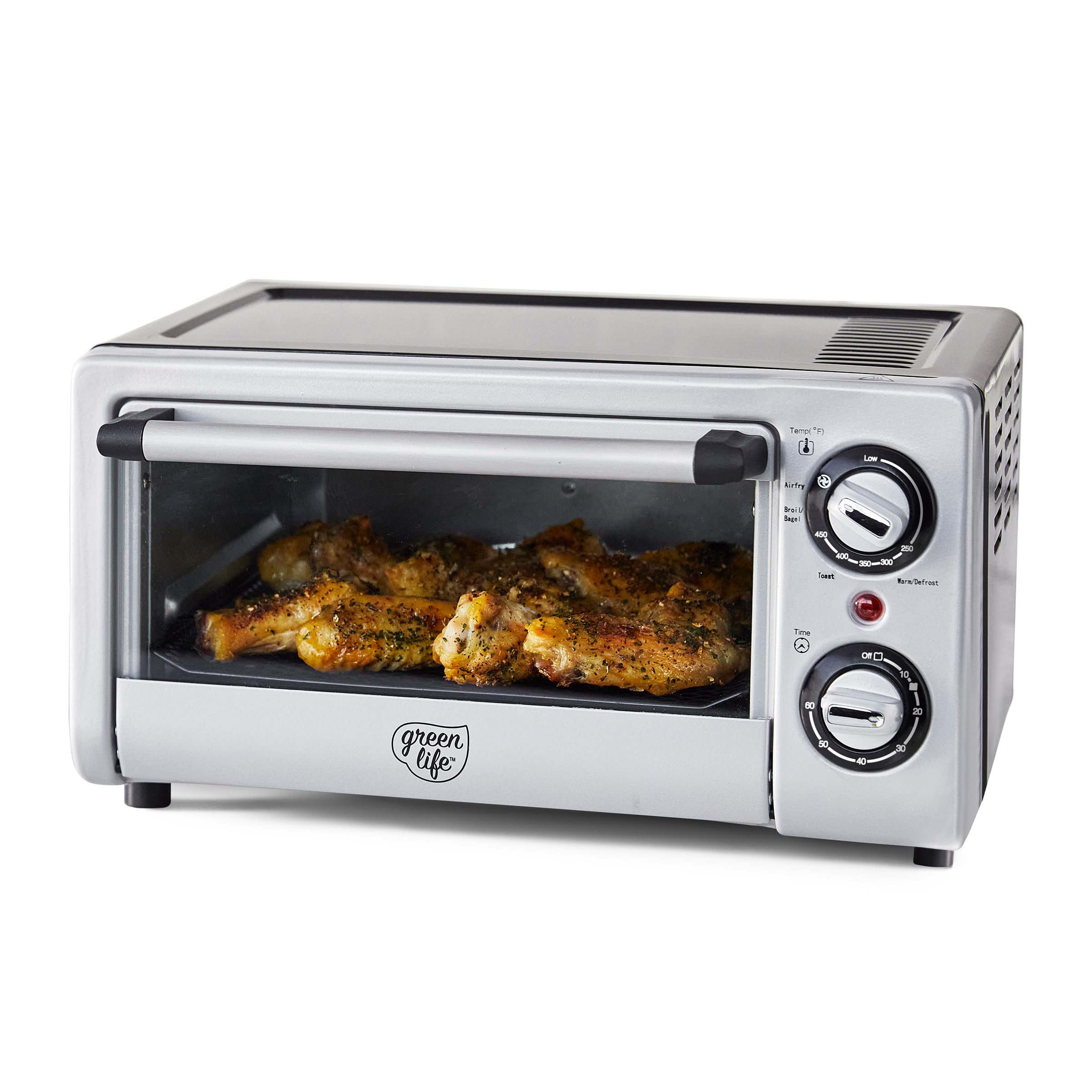 GreenLife Countertop Toaster Oven Air Fryer Stainless