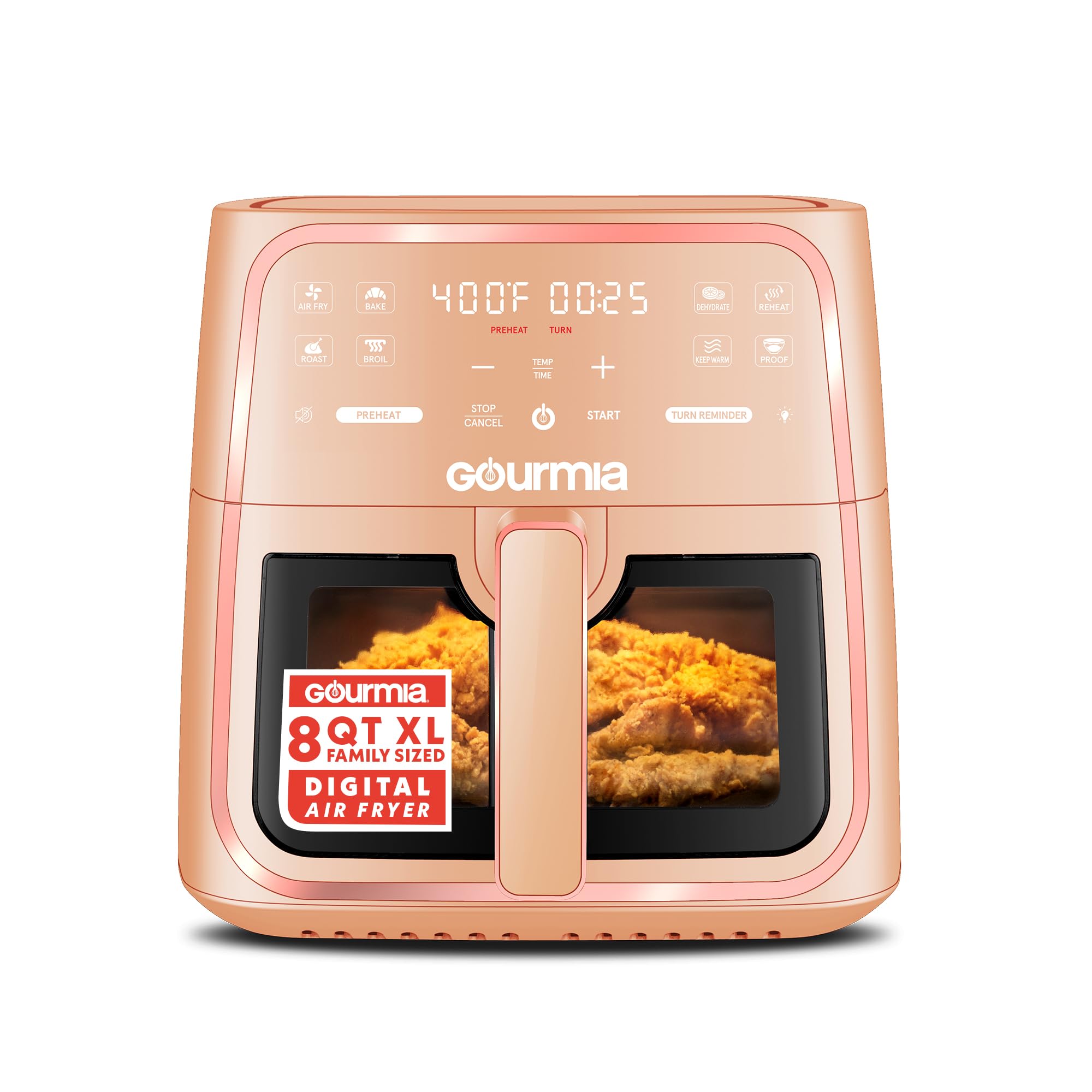 Gourmia 8 Qt Air Fryer, 8 Presets