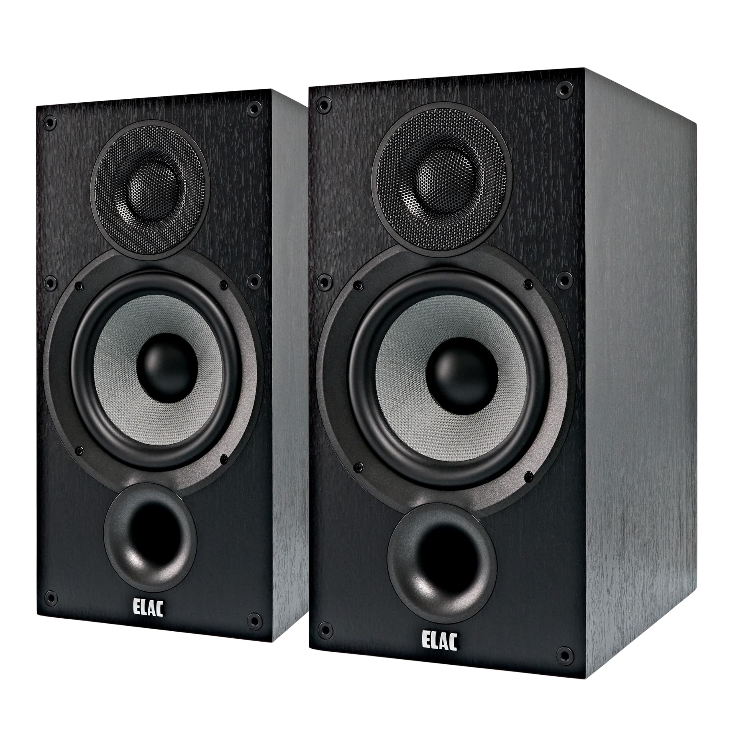 ELAC Debut 2.0 B6.2 Bookshelf Speakers, Black