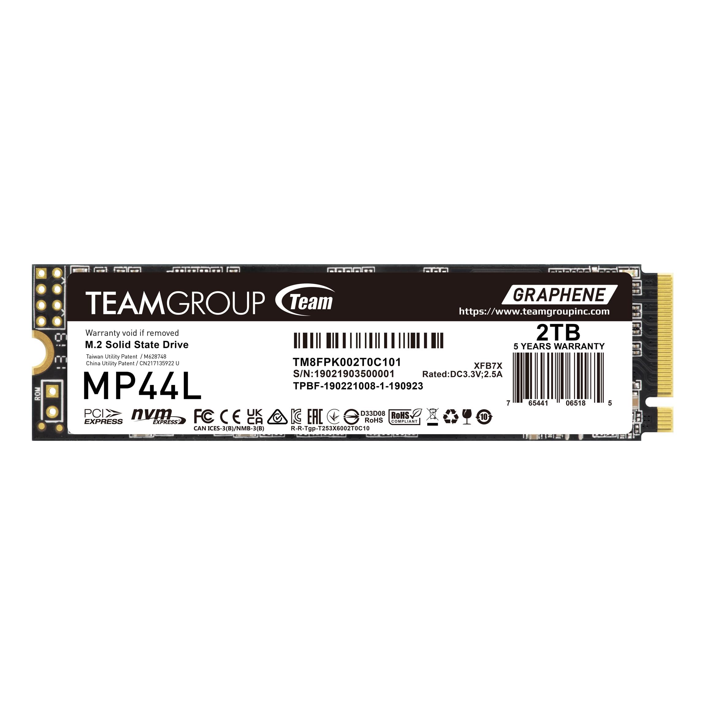 TEAMGROUP MP44L SLC Cache NVMe 1.4 PCIe