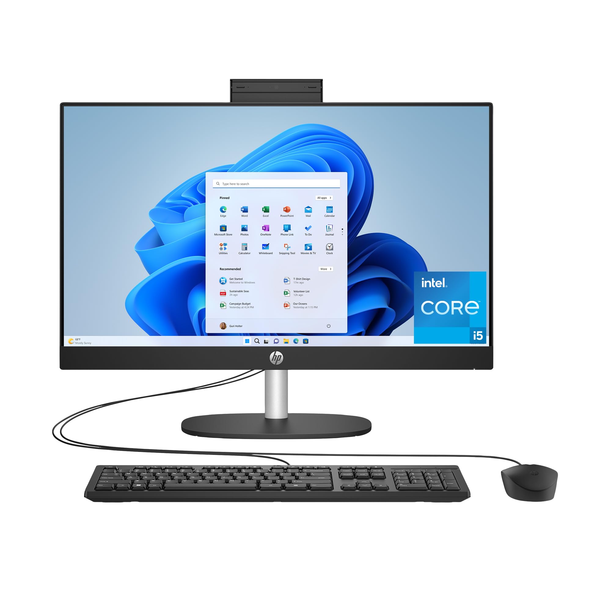 HP 24 All-in-One Desktop PC, FHD Display